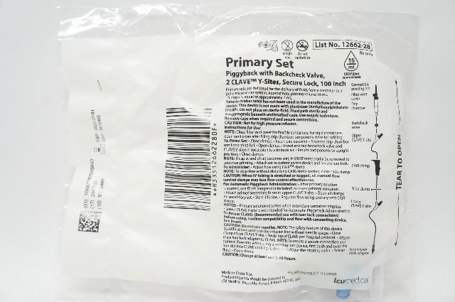 ICU Medical 14687-28 Primary Plum Set 103inch x 15Drops/ml (Approx.)