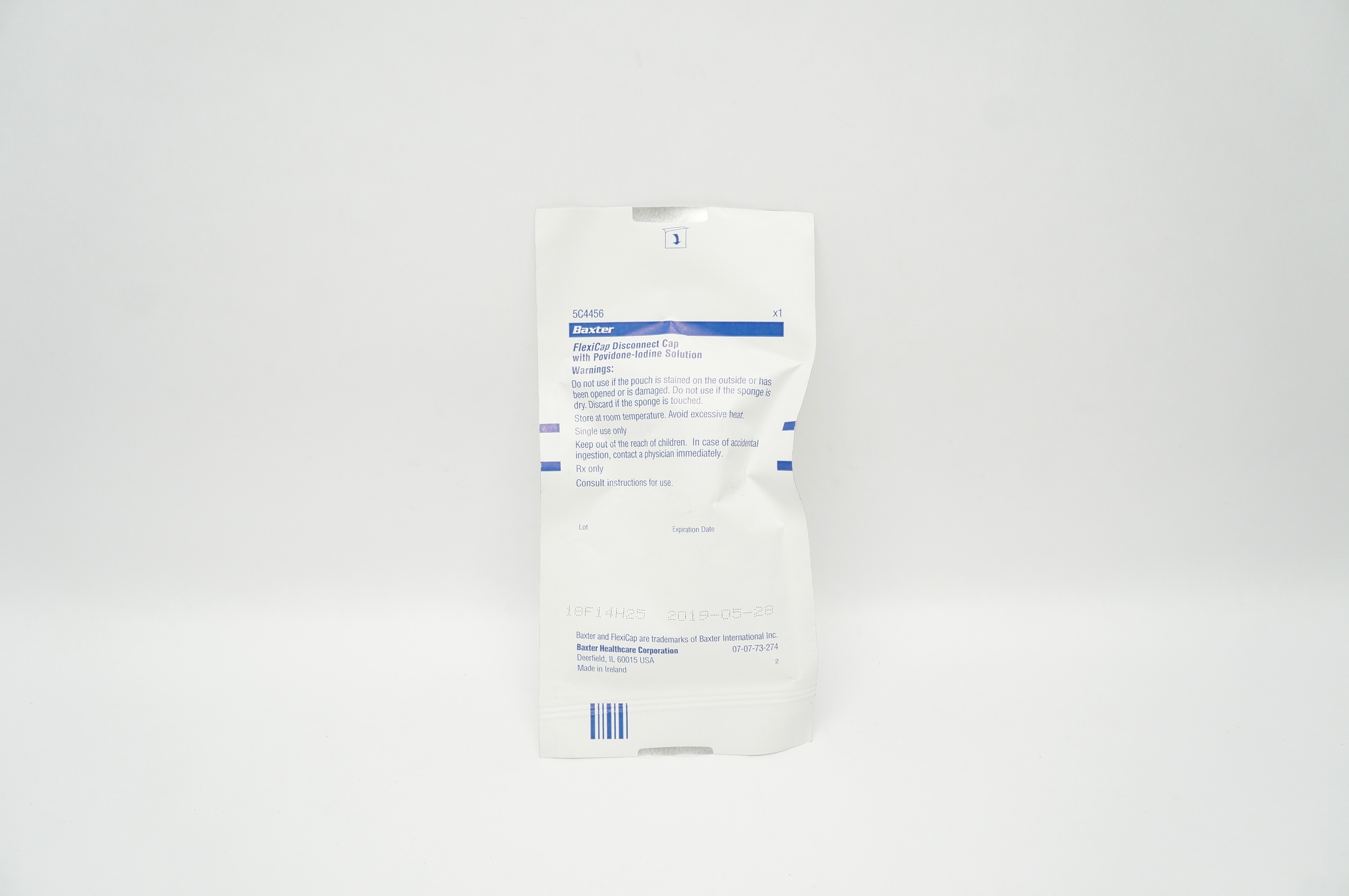 Baxter 5C4456 FlexiCap Disconnect Cap With Povidone-Iodine Solution (x)