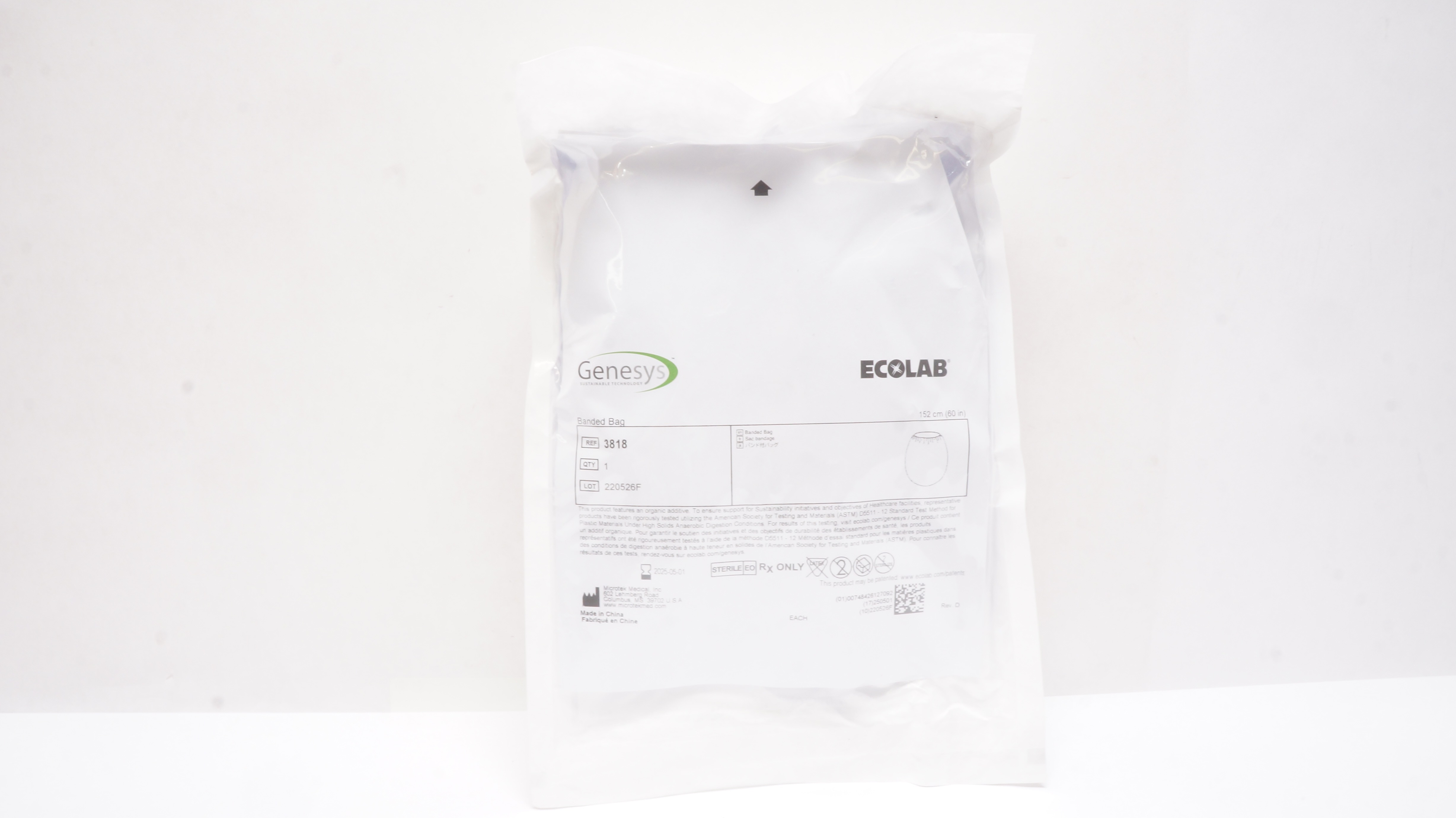 Microtek 3818 Genesys Ecolab Banded Bag 60inch