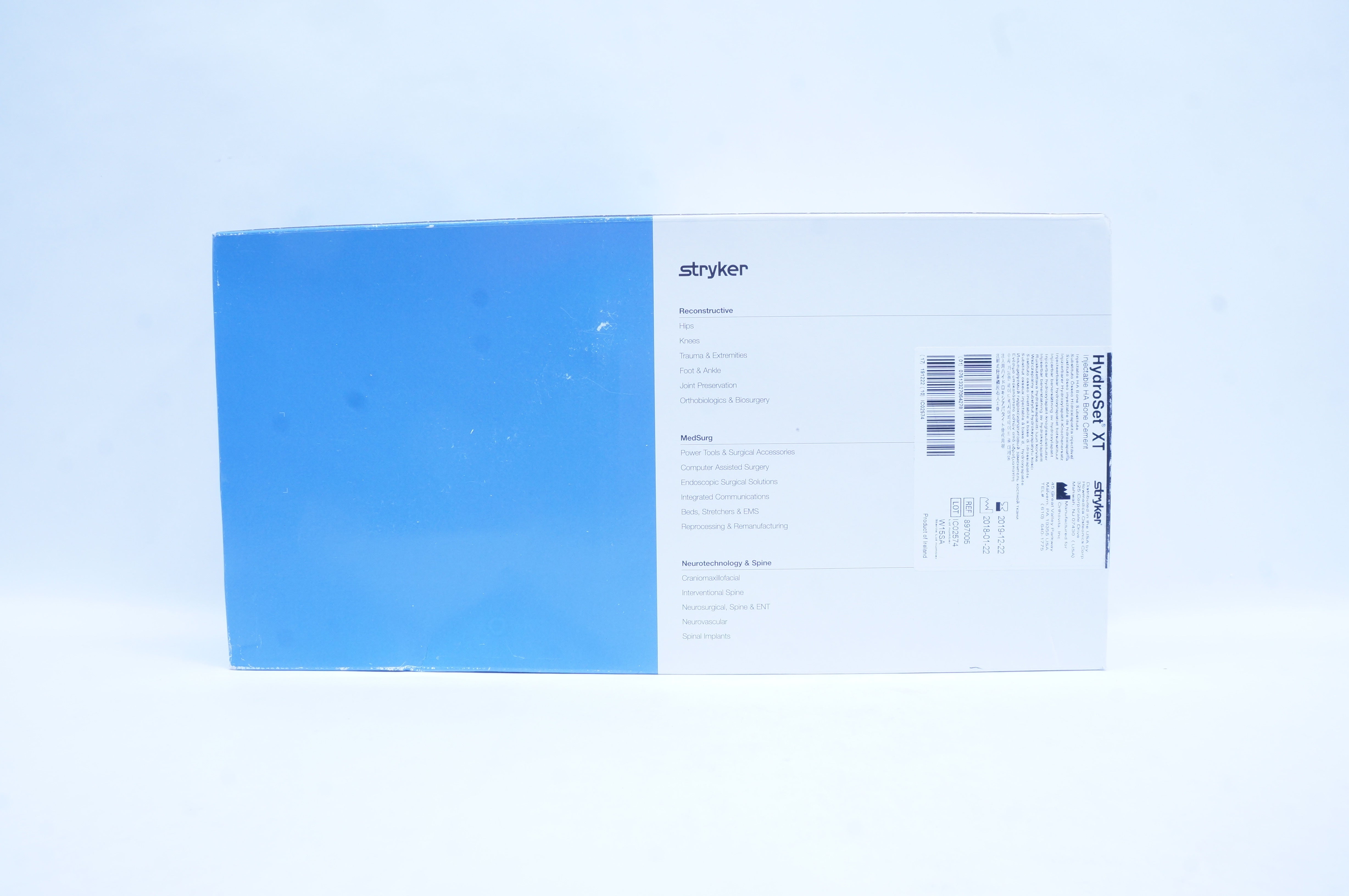 Stryker 897005 HydroSet XT Injectable HA Bone Cement 8Ga (x) - Box of 5