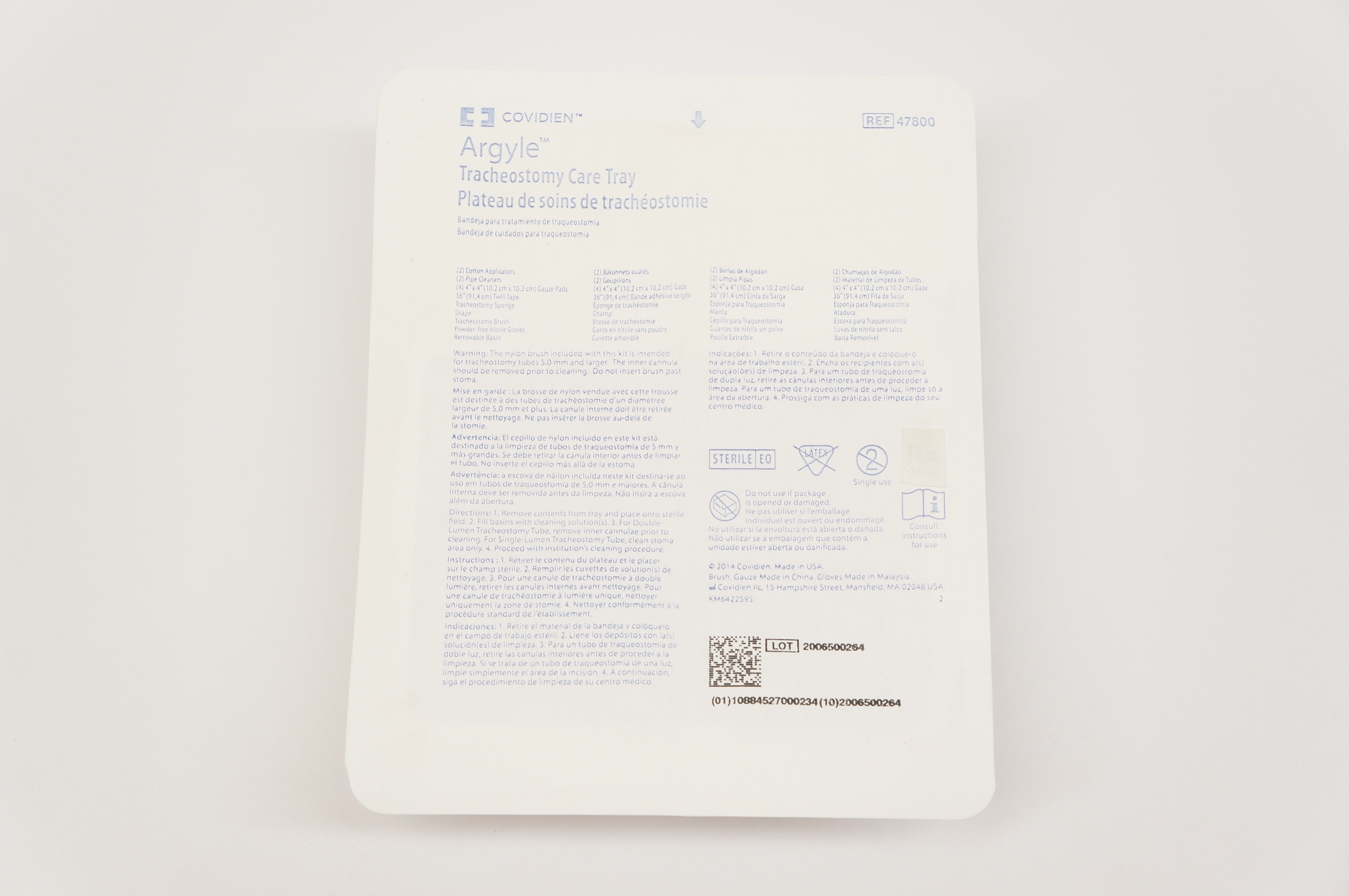 Covidien 47800 Argyle Tracheostomy Care Tray