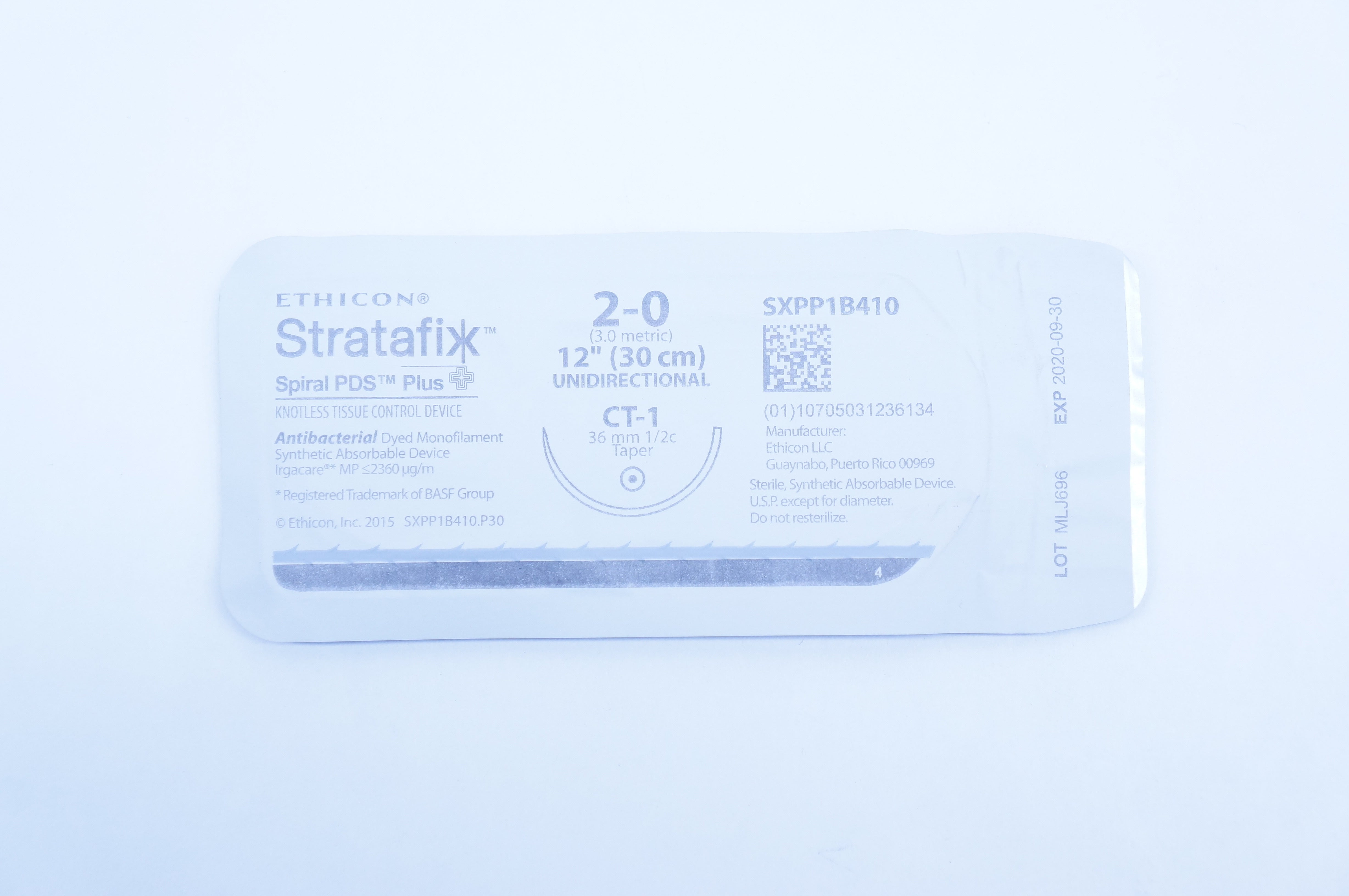 Ethicon SXPP1B410 2-0 Stratafix CT-1 36mm 1/2c Taper, 12inch (x)