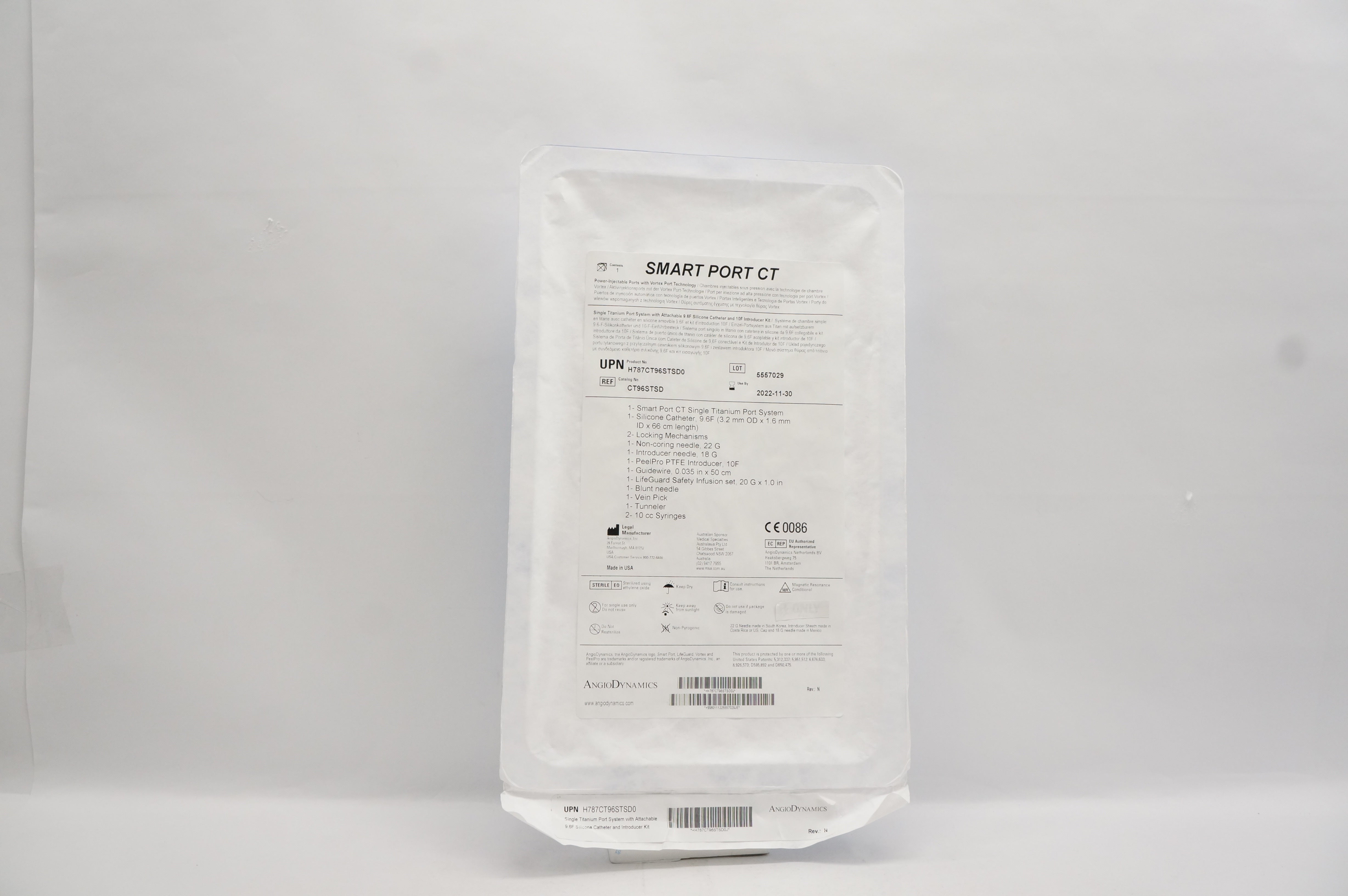 Angiodynamics CT96STSD Smart Port CT Power-Injectable Ports