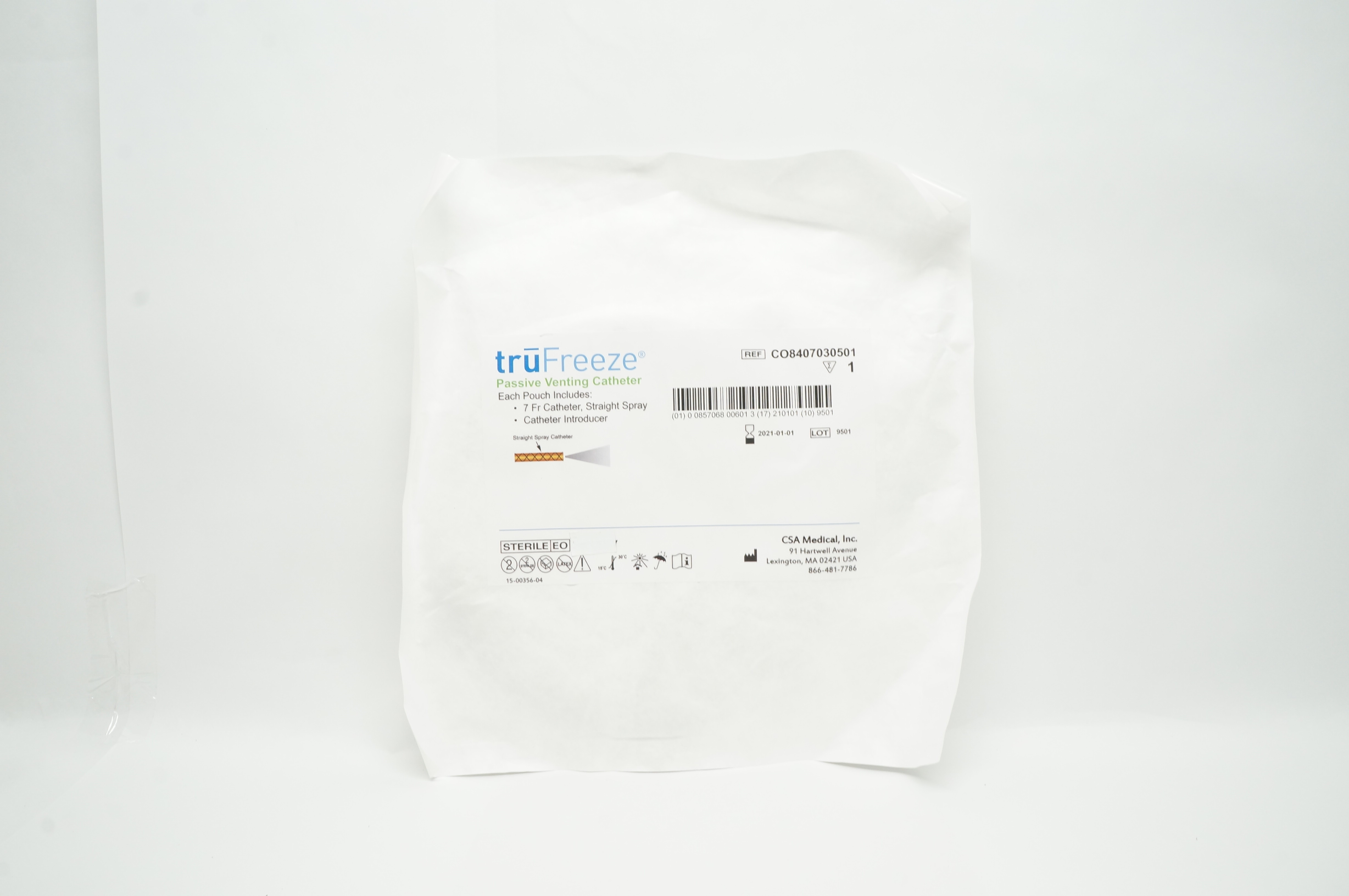 TruFreeze CO8407030501 CSA Medical Passive Venting Cath. Straight Spray 7Fr (x)