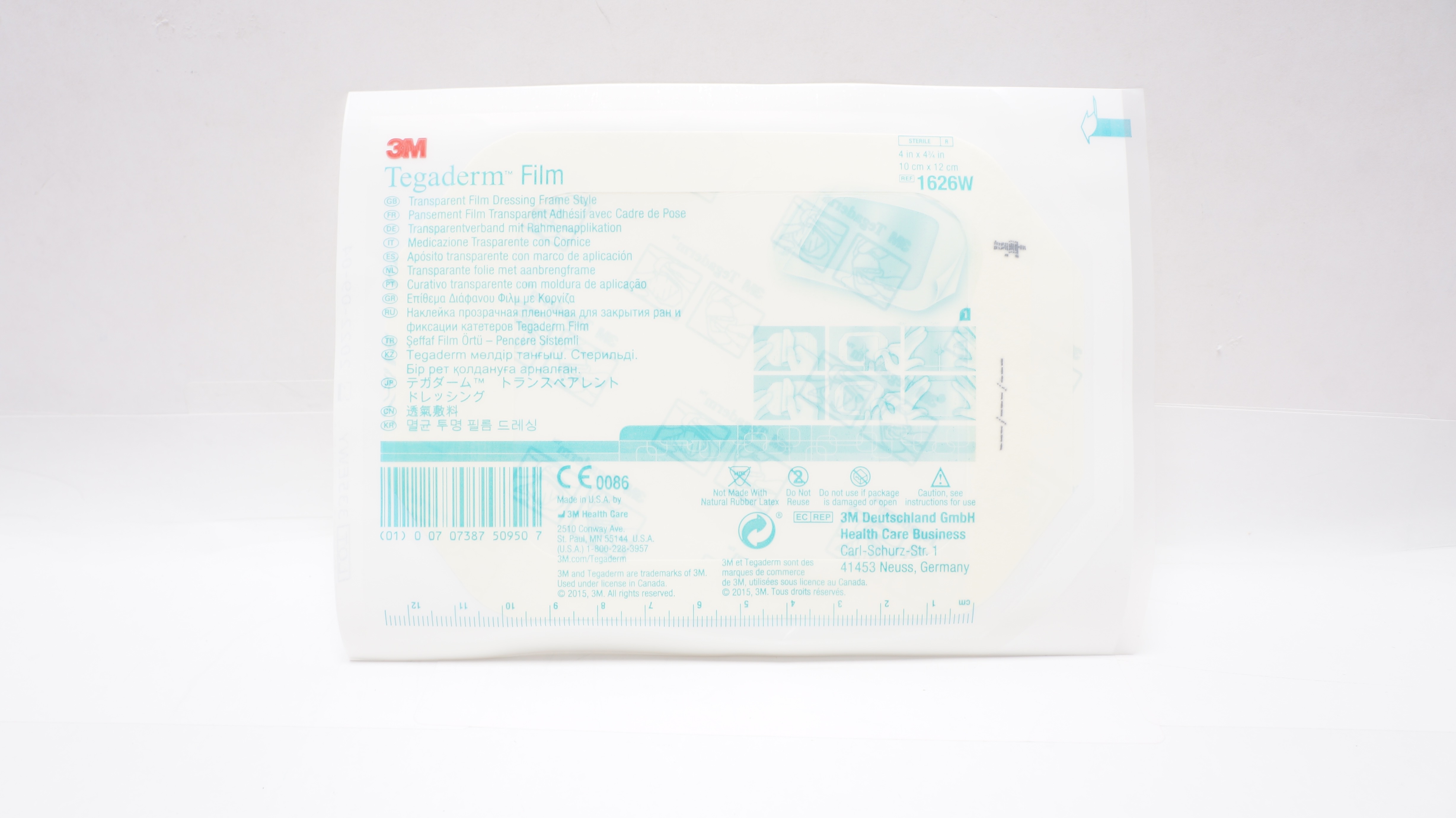 3M 1626W Tegaderm Transparent Film Dressing Frame Style 4 x 4-3/4inch (x)