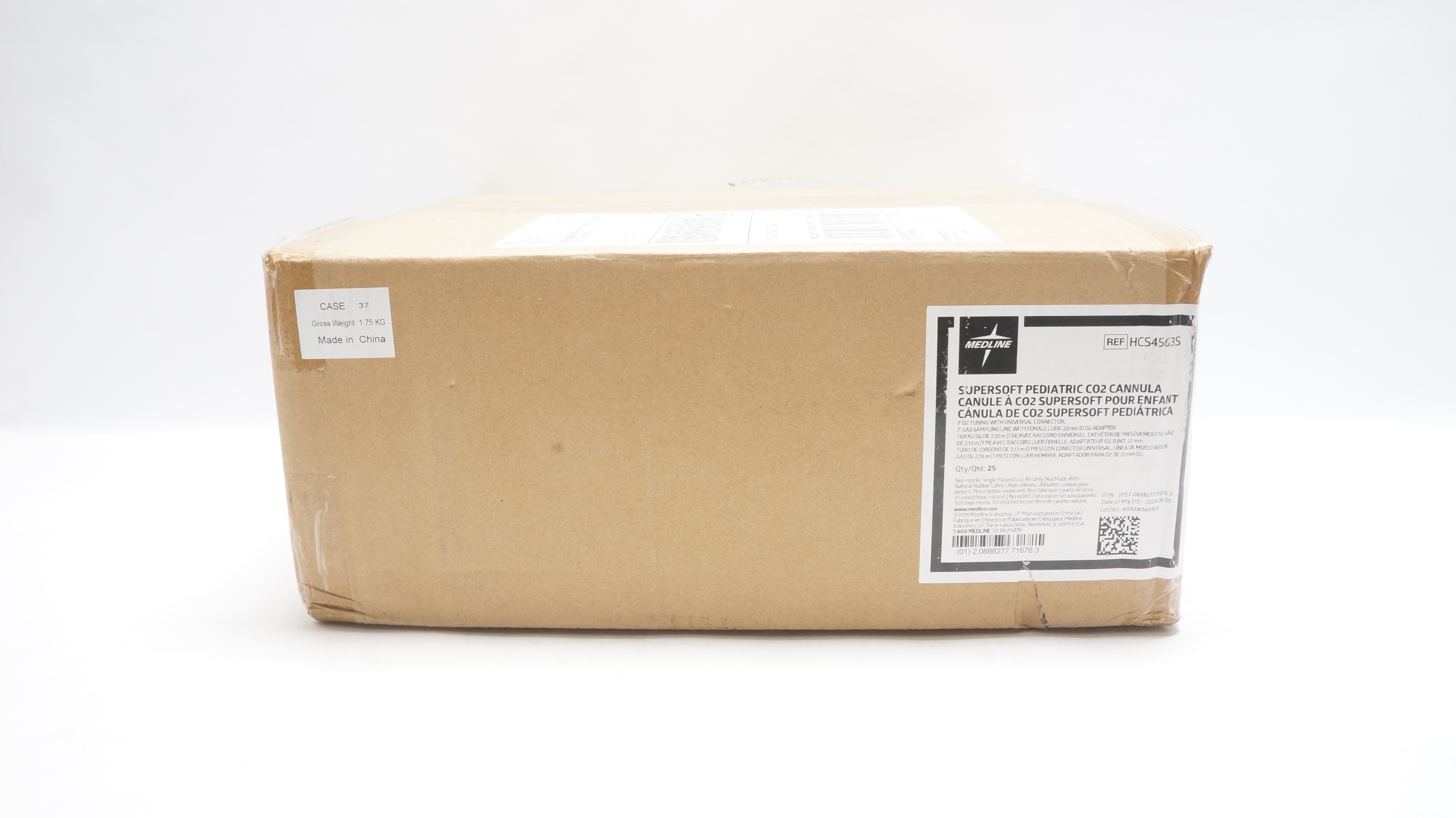 Medline HCS4563S SuperSoft Pediatric CO2 Cannula - Box of 25