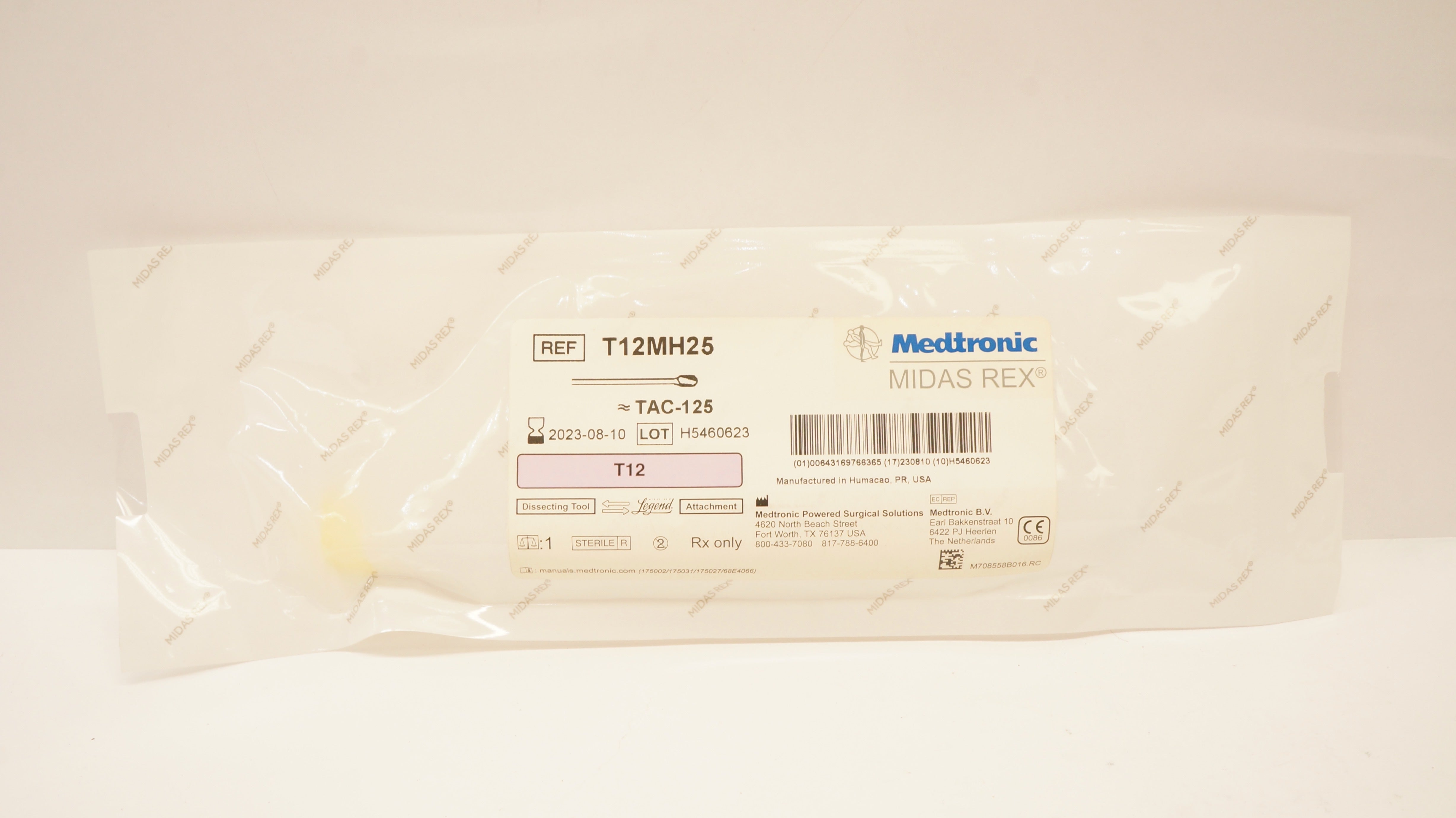 Medtronic T12MH25 MIDAS REX TAC-125 Dissecting Tool T12