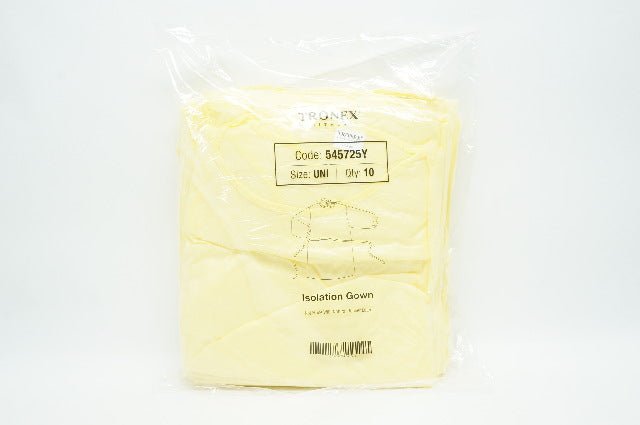 Tronex Healthcare 545725Y Isolation Gown, Uni - Pack of 10