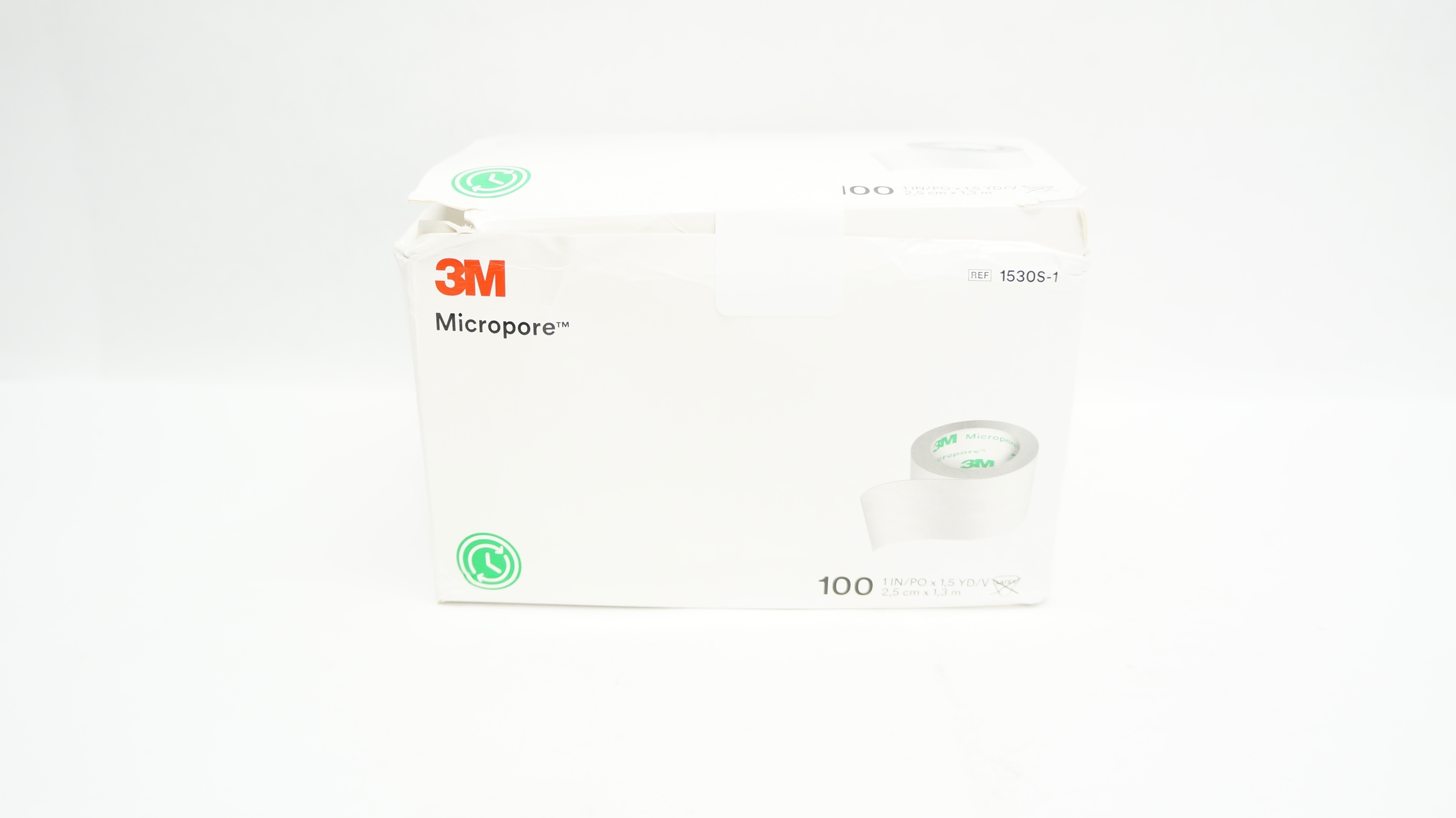 3M 1530S-1 Micropore Rolls Surgical Tape 1inch x 1.5yd. - Box of 100