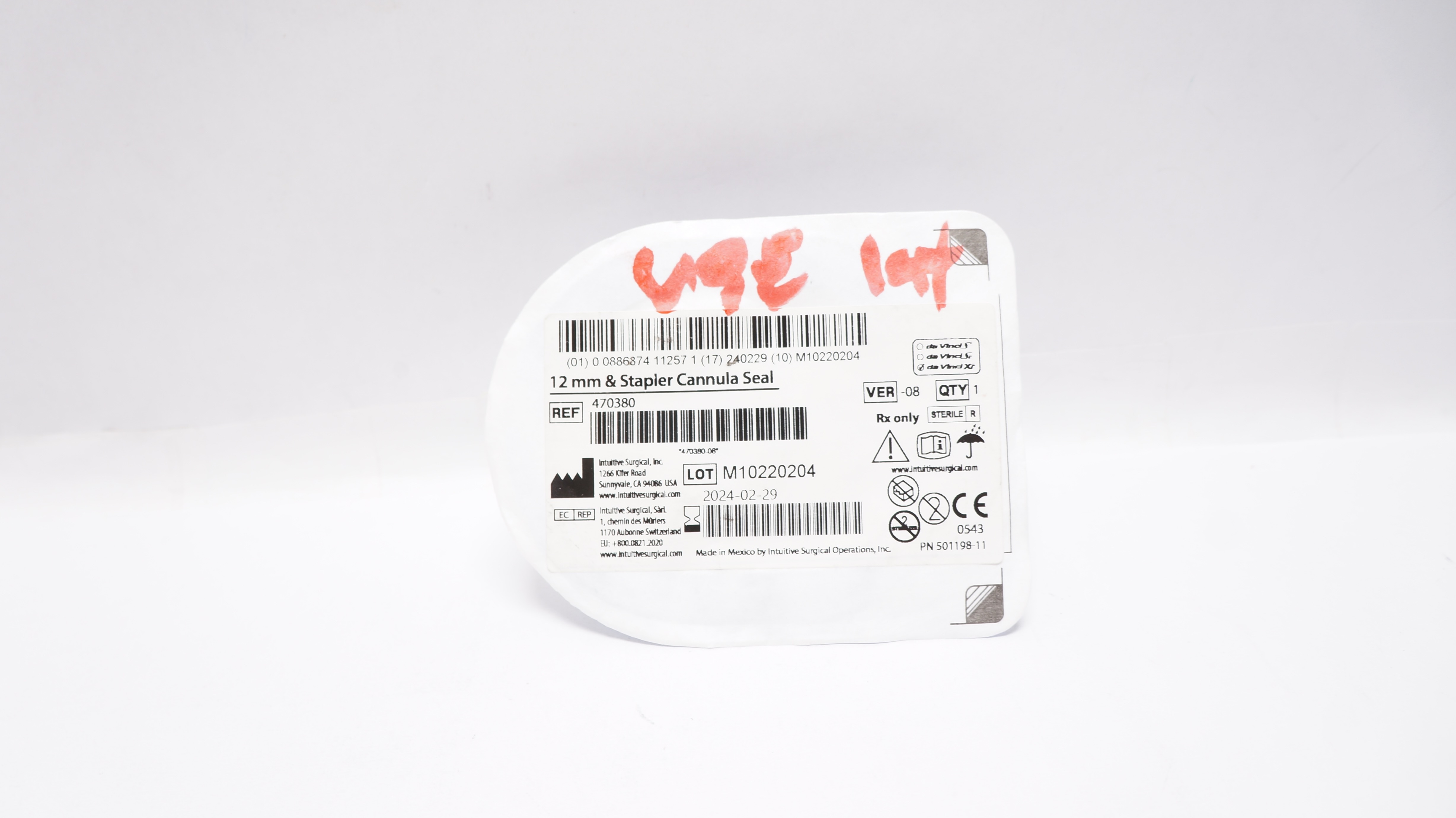 Intuitive Surgical 470380 da Vinci Xi Stapler Cannula Seal 12mm