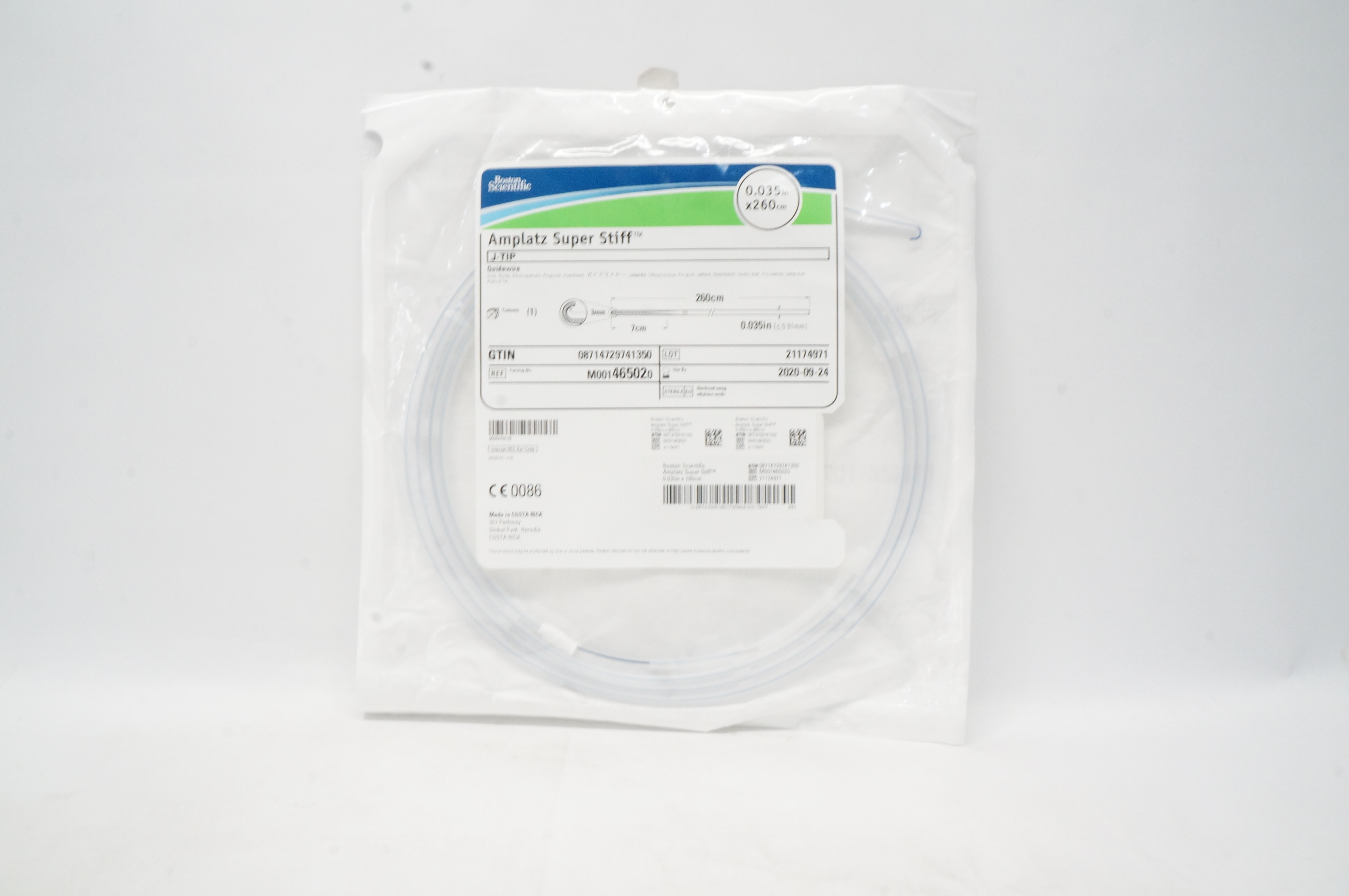 Boston Scientific 46502 Amplatz Super Stiff Guidewire J-Tip 0.035in x 260cm (x)