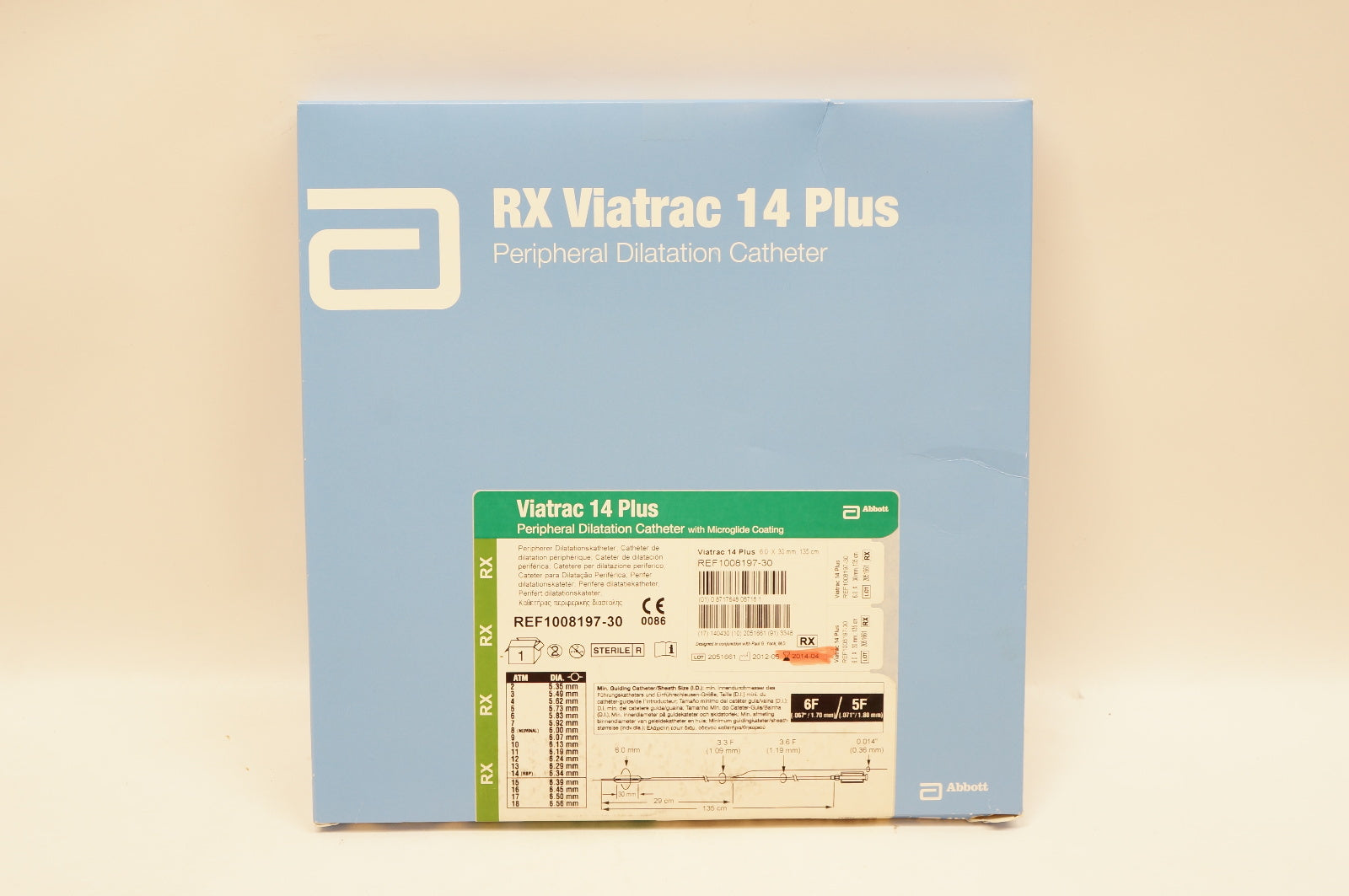 Abbott 1008197-30 Viatrac 14 Plus Peripheral Dilatation Cath. 6.0x30mmx135cm (x)