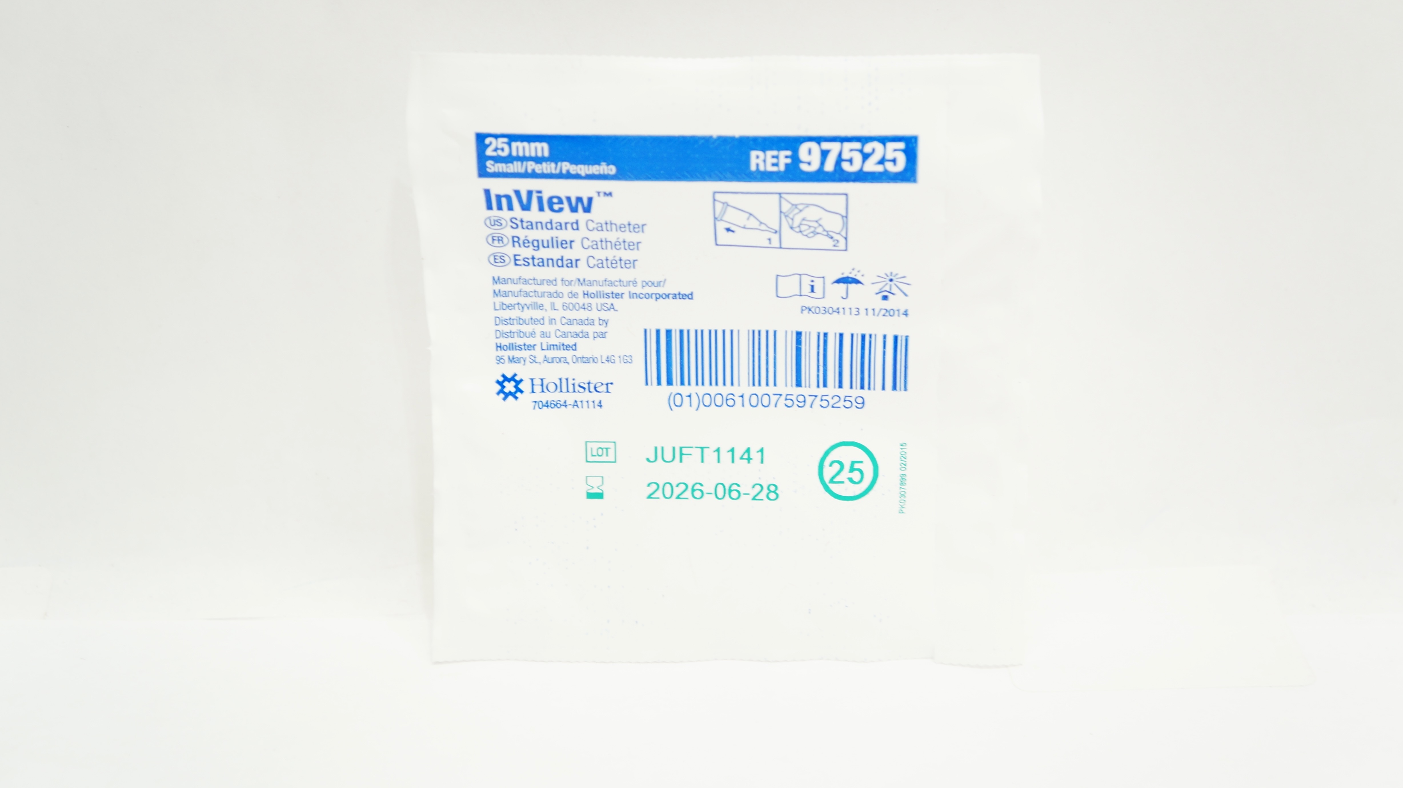 Hollister 97525 InView Standard Cath., Small 25mm