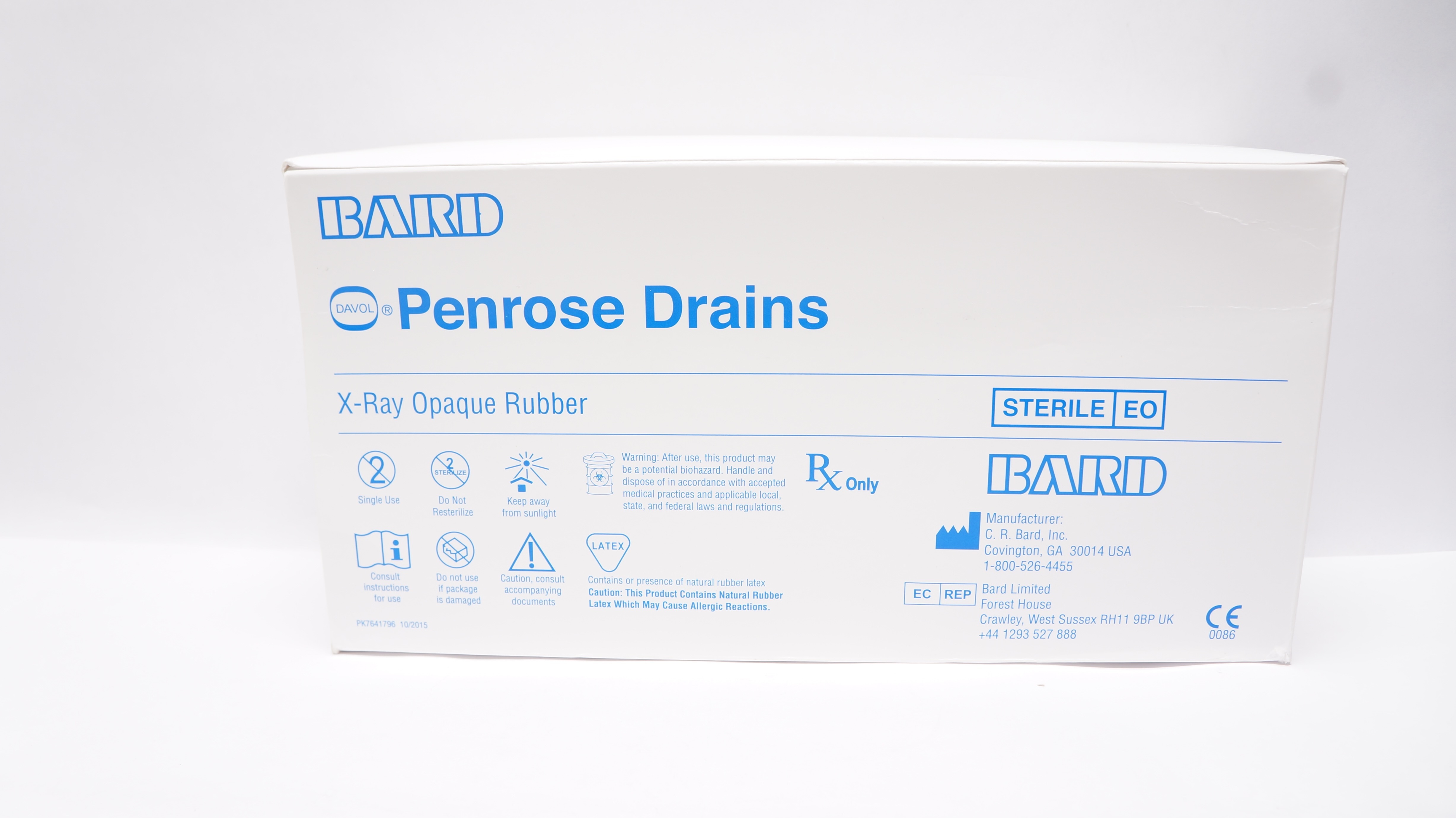 Bard 0918030 Davol Penrose Drain 1/2inch ID x 18inch (x) - Box of 50