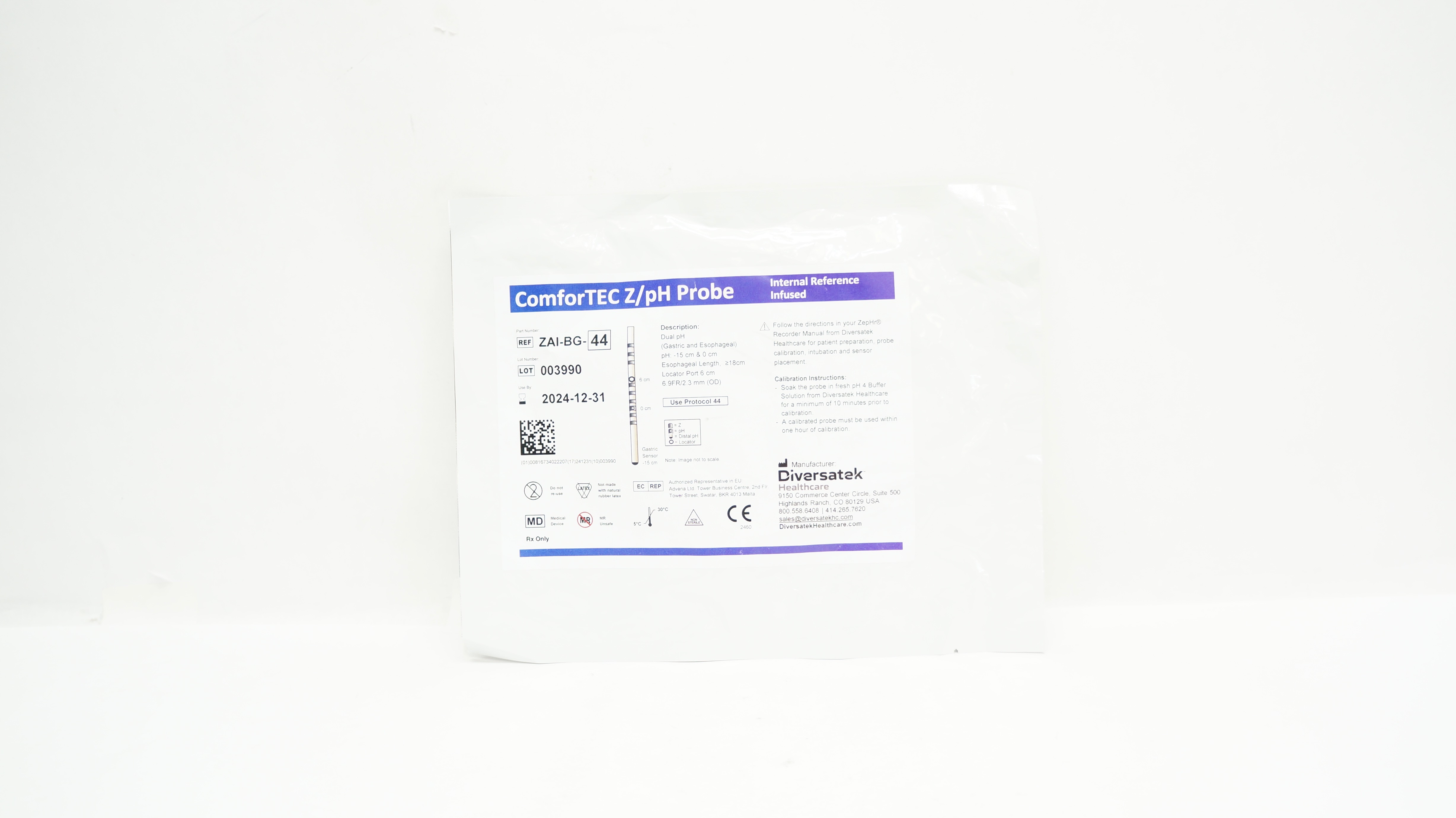 Diversatek ZAI-BG-44 ComforTEC Z/pH Probe