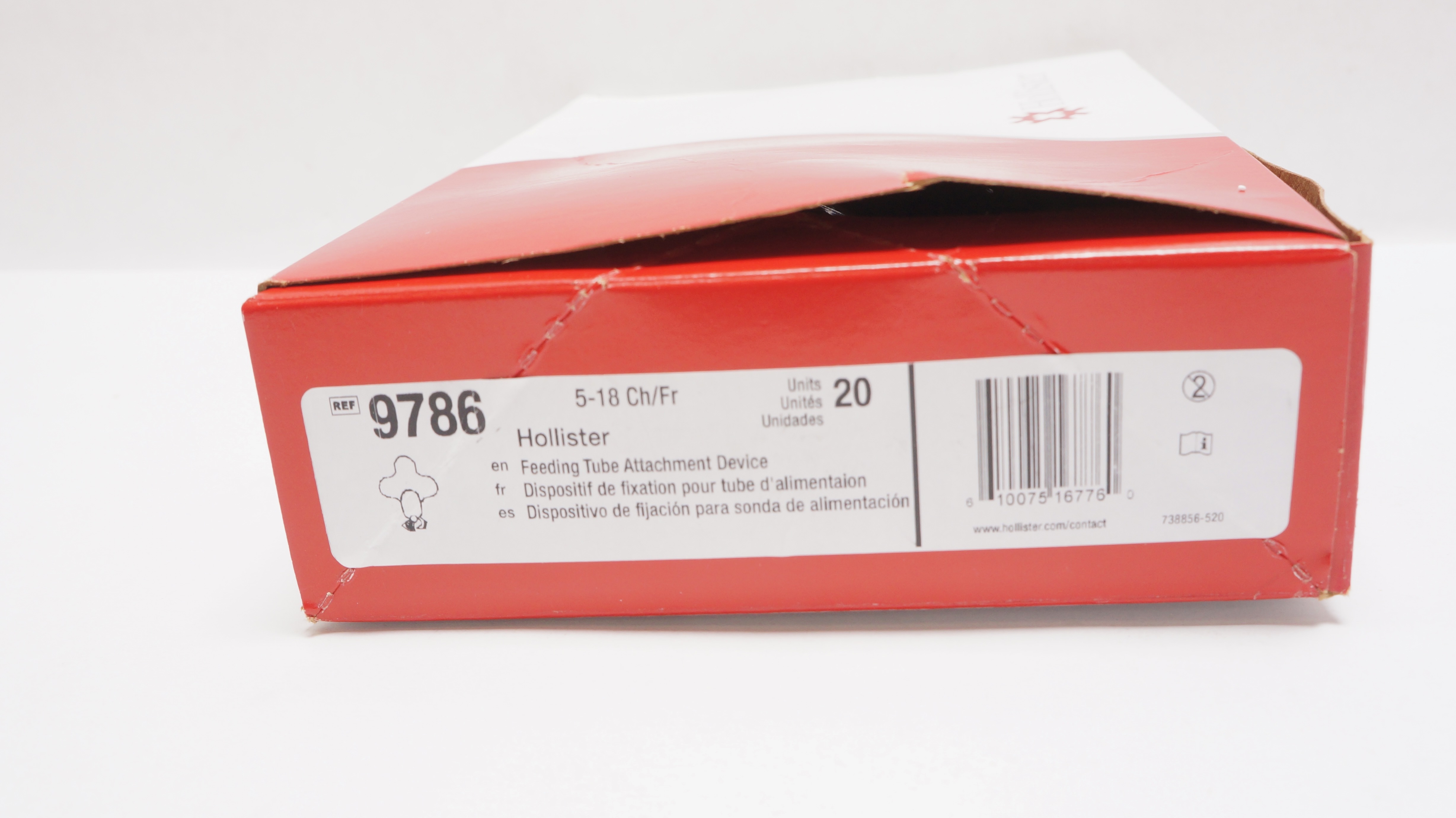 Hollister 9786 Feeding Tube Attachment Device 5-18 Fr - Box of 20