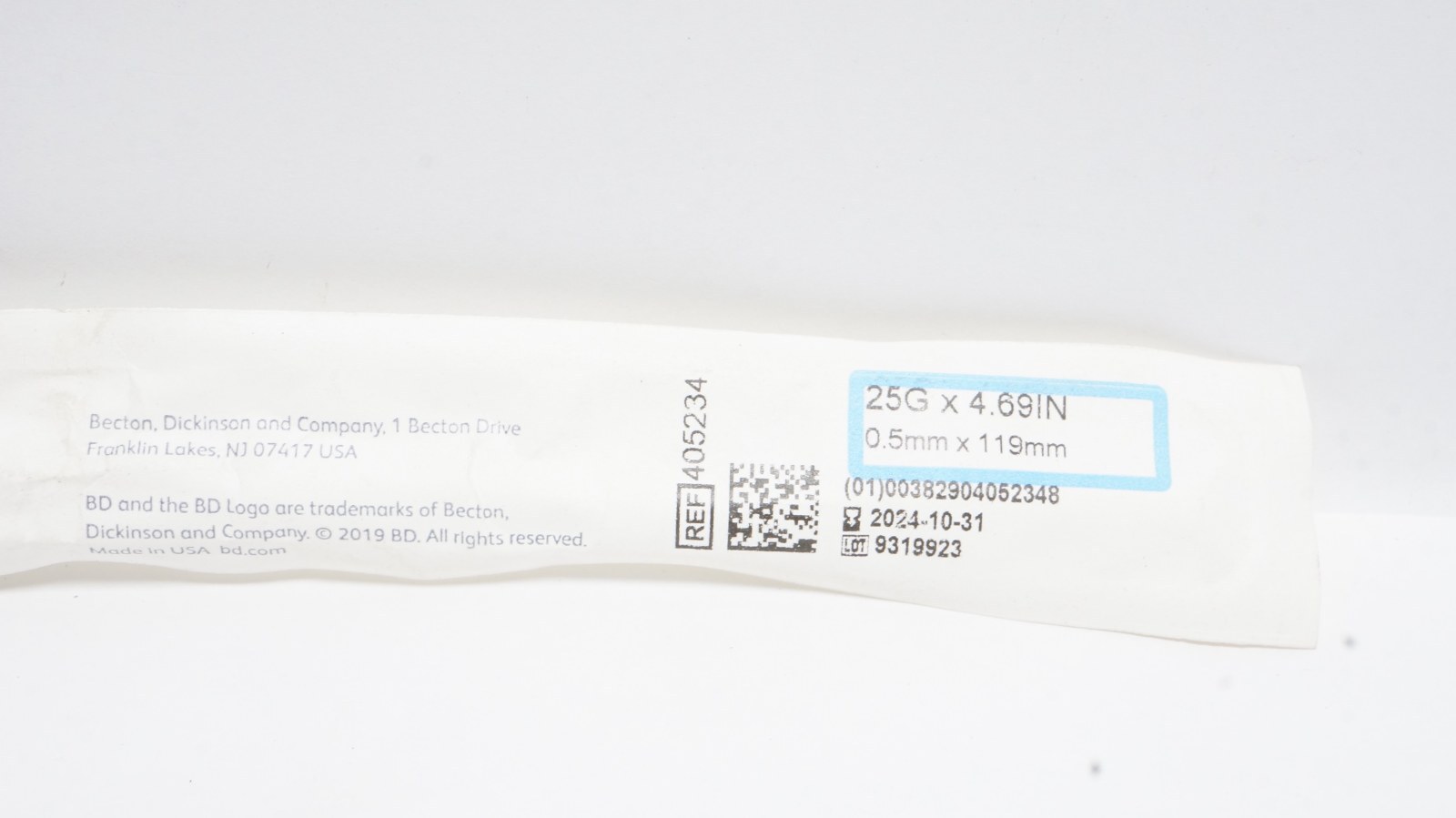 BD 405234 Spinal Needle 25G x 4.69IN (0.5mm x 119mm)