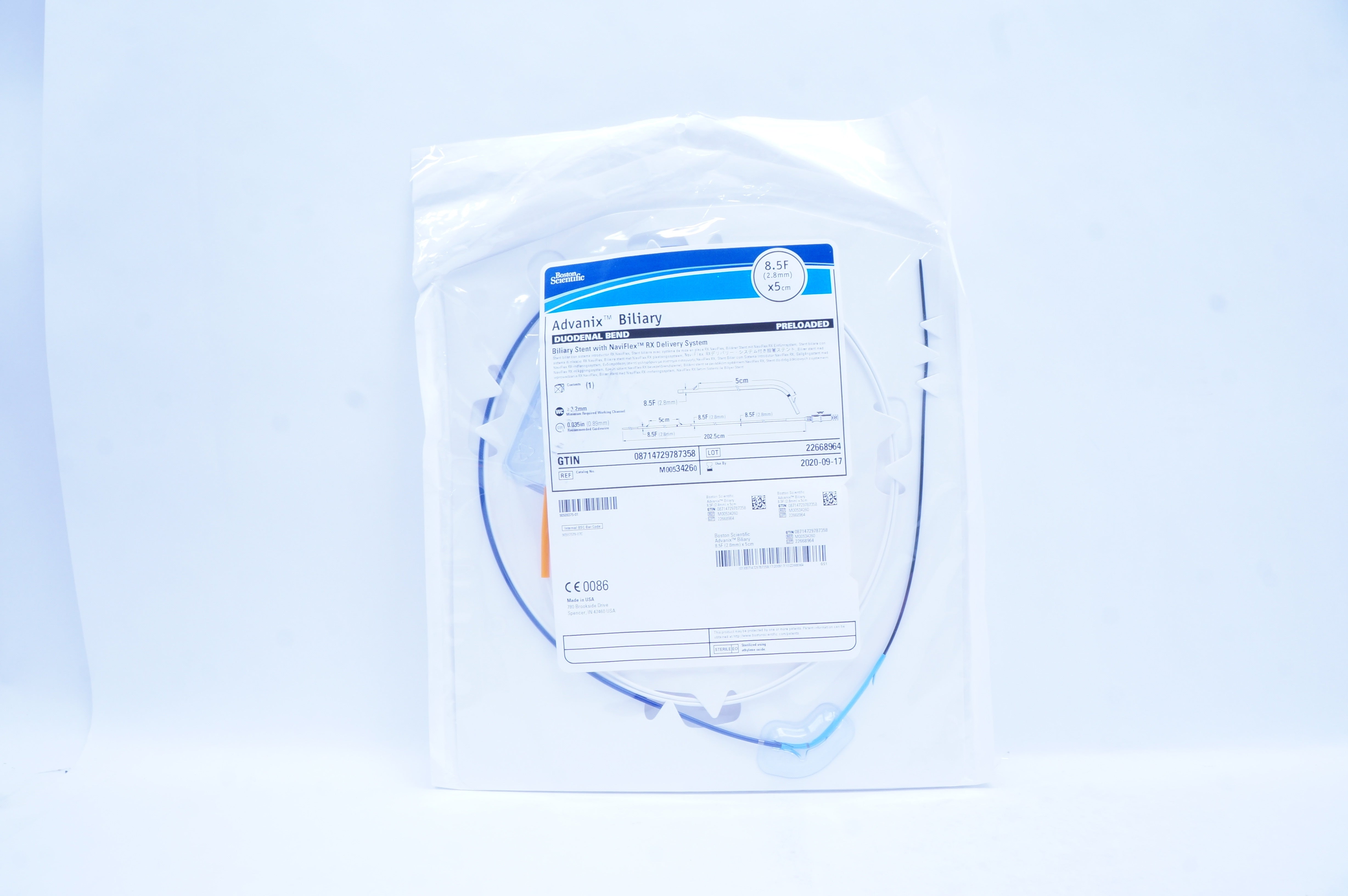 Boston Scientific M00534260 Advanix Biliary Stnt 8.5 F x 5 cm (x)