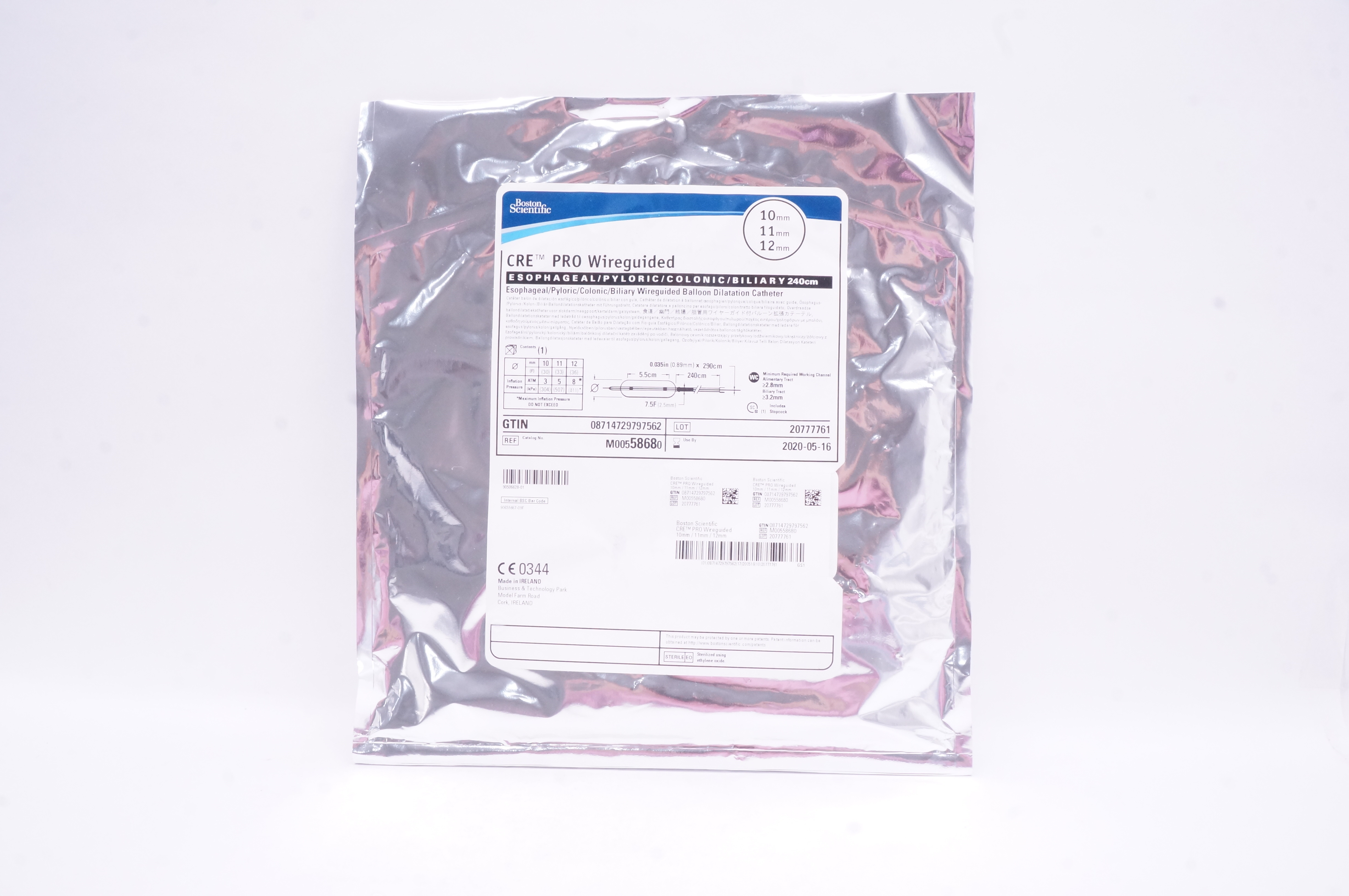 Boston Scientific 5868 CRE Pro Wireguided Dilatation Cath. 10 x 11 x 12mm (x)