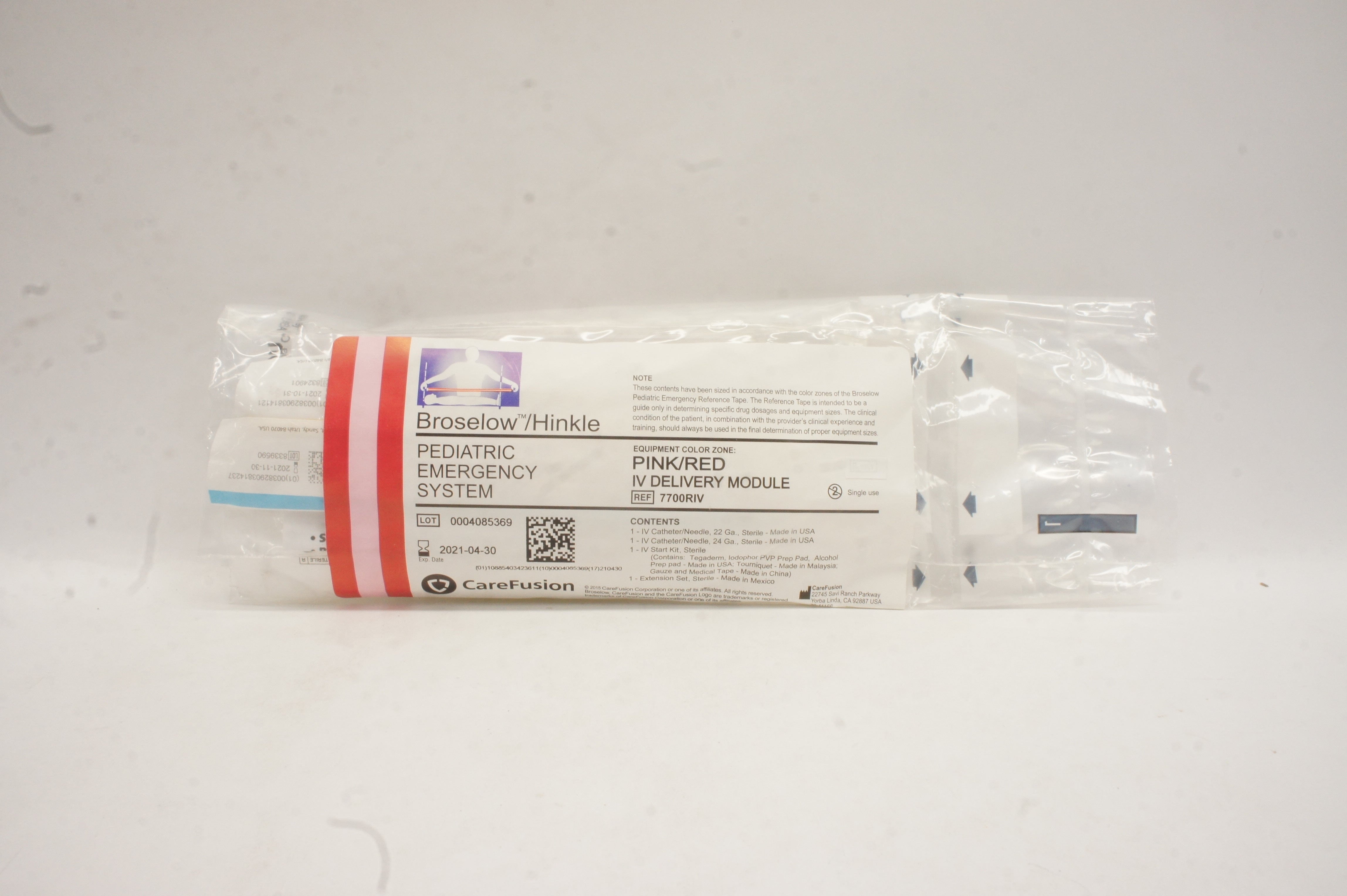 CareFusion 7700RIV Broselow/Hinkle Pediatric Emergency System Pink/Red (x)