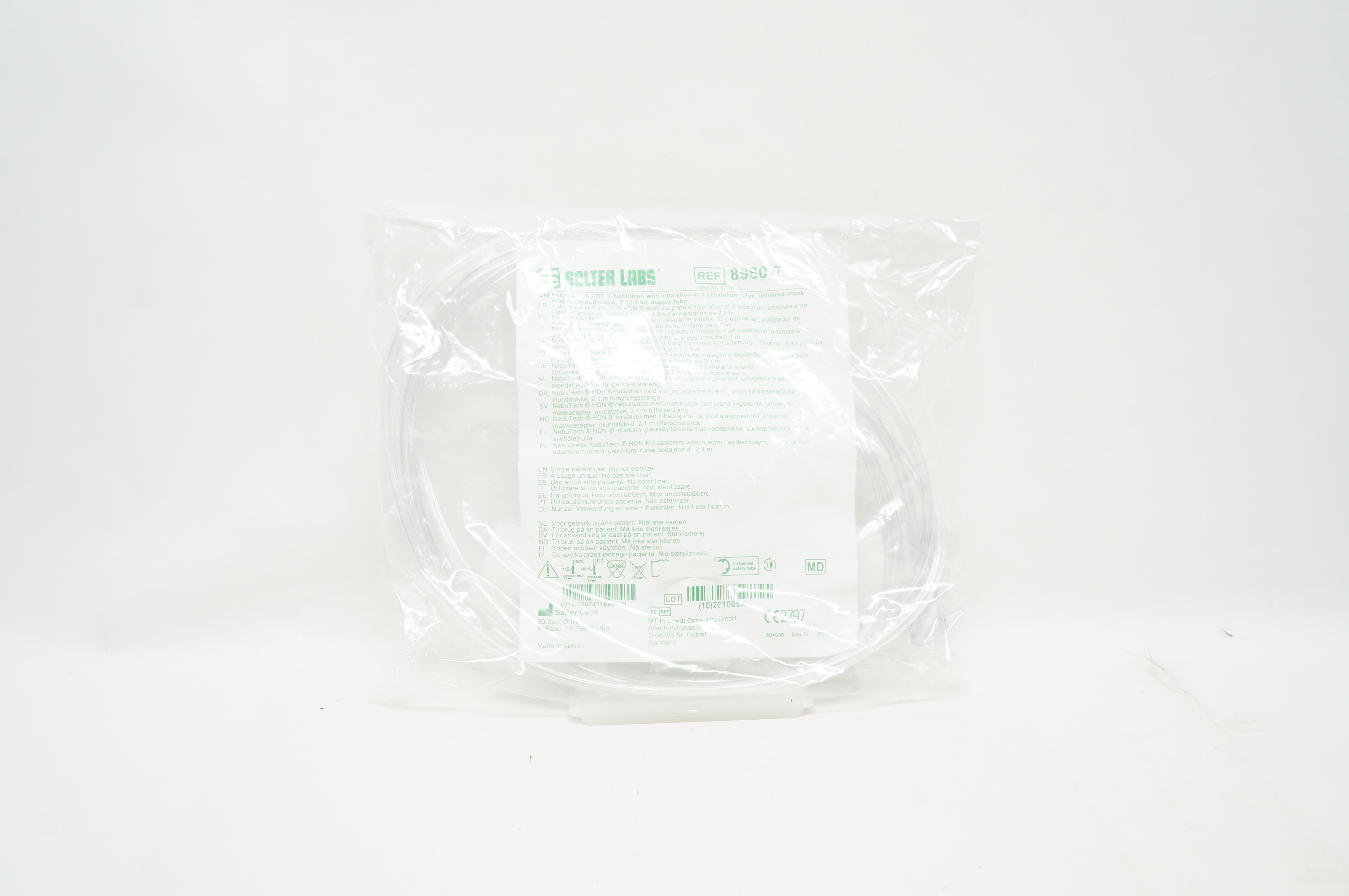 Salter Labs 8960-7 NebuTech HDN Nebulizer with Inhalation 7ft.