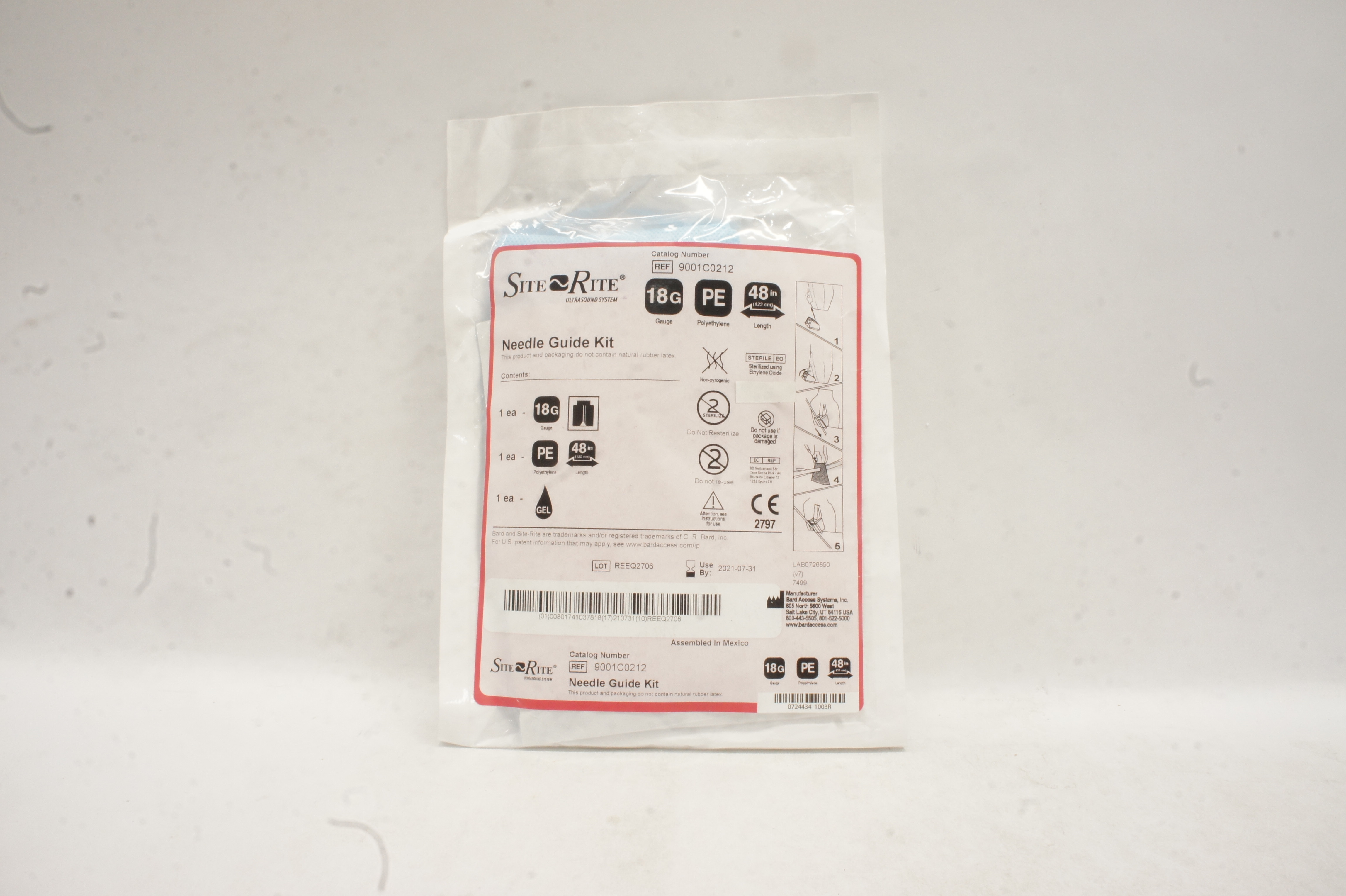 Bard 9001C0212 Site Rite Ndle Guide Kit 18G x 48inch