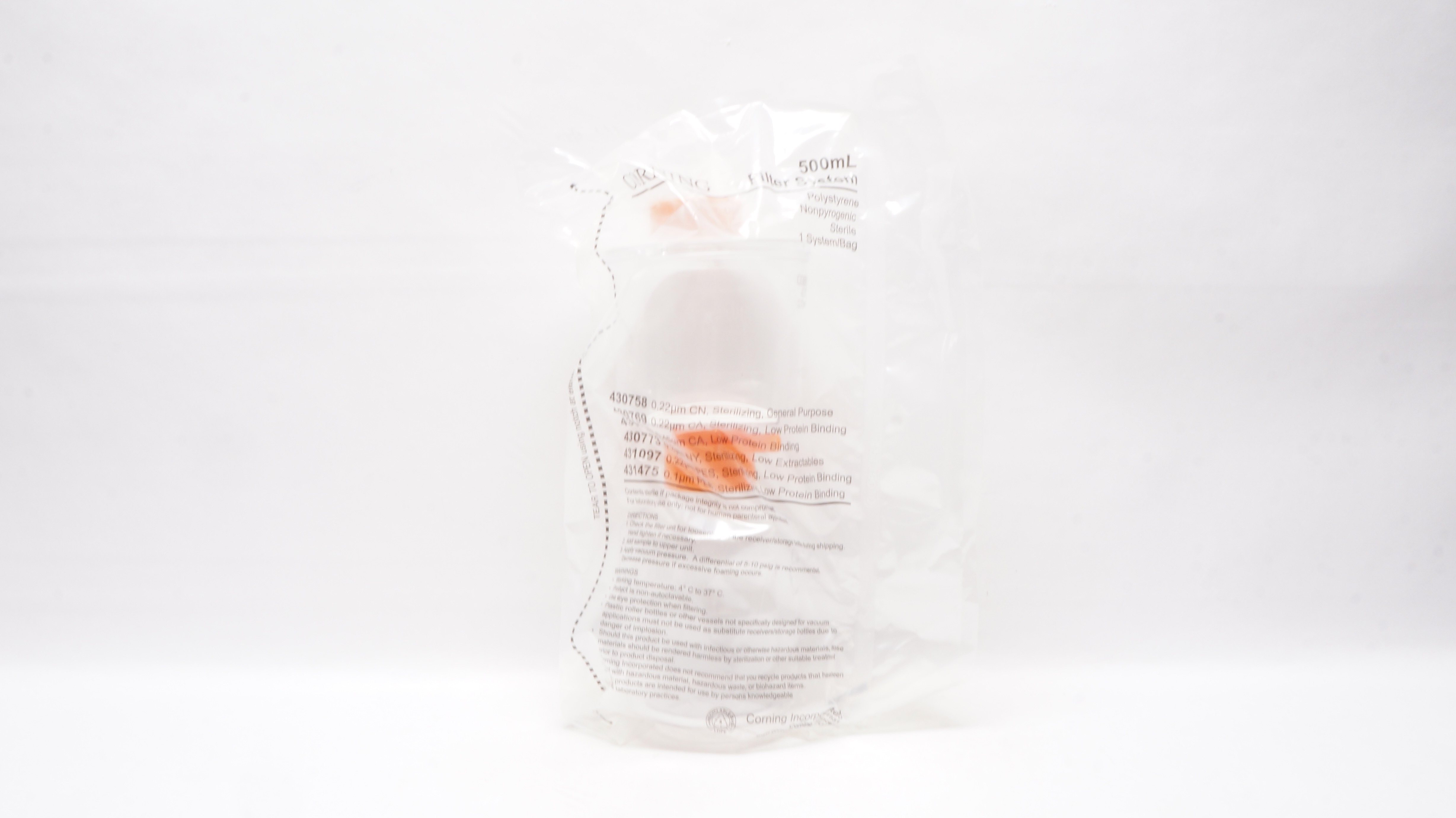 Corning 431097 0.22um PES,Sterilizing Low Protein Binding,500ml Filter System