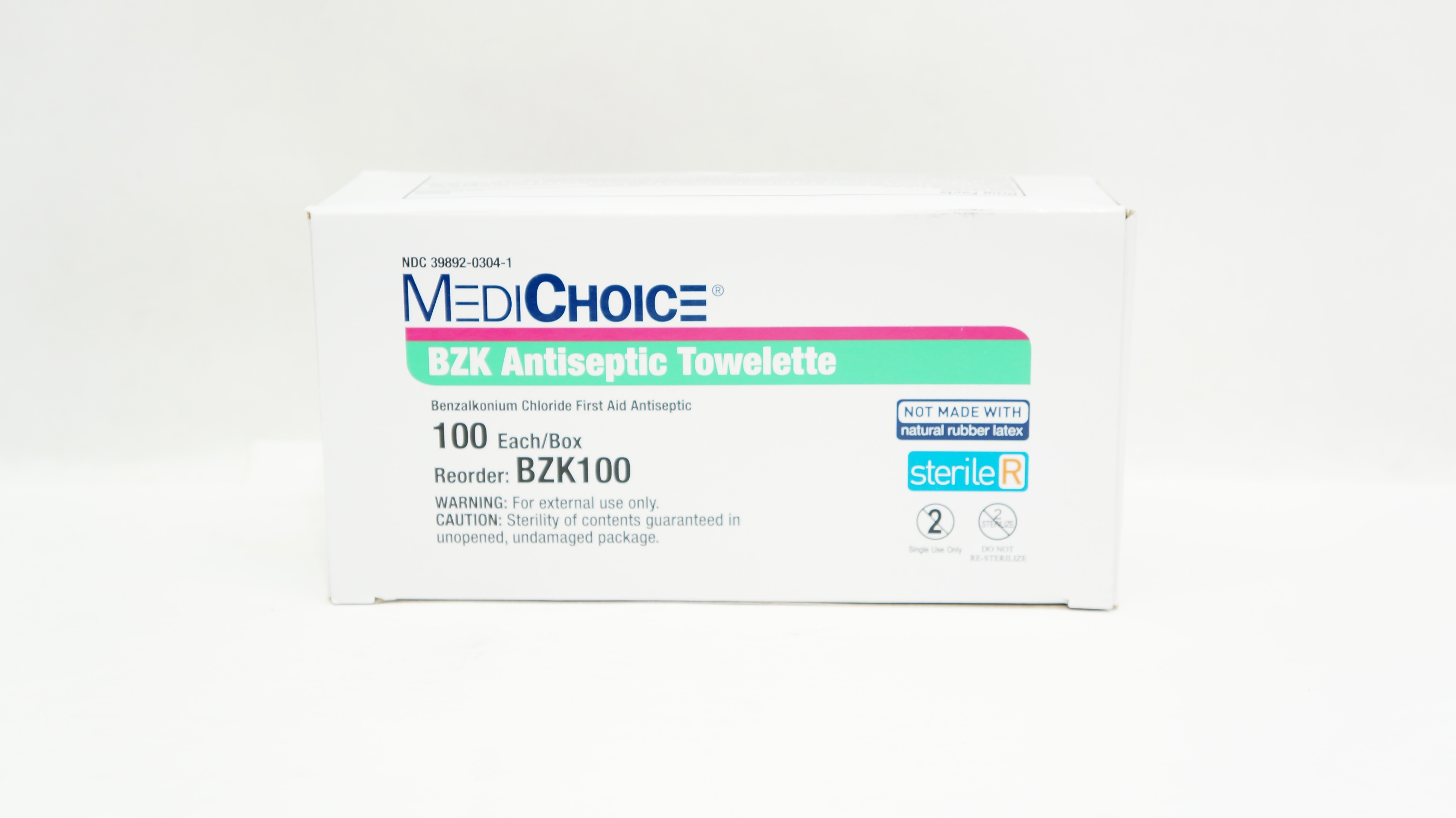 MediChoice BZK100 BZK Antiseptic Towelette - Box of 100