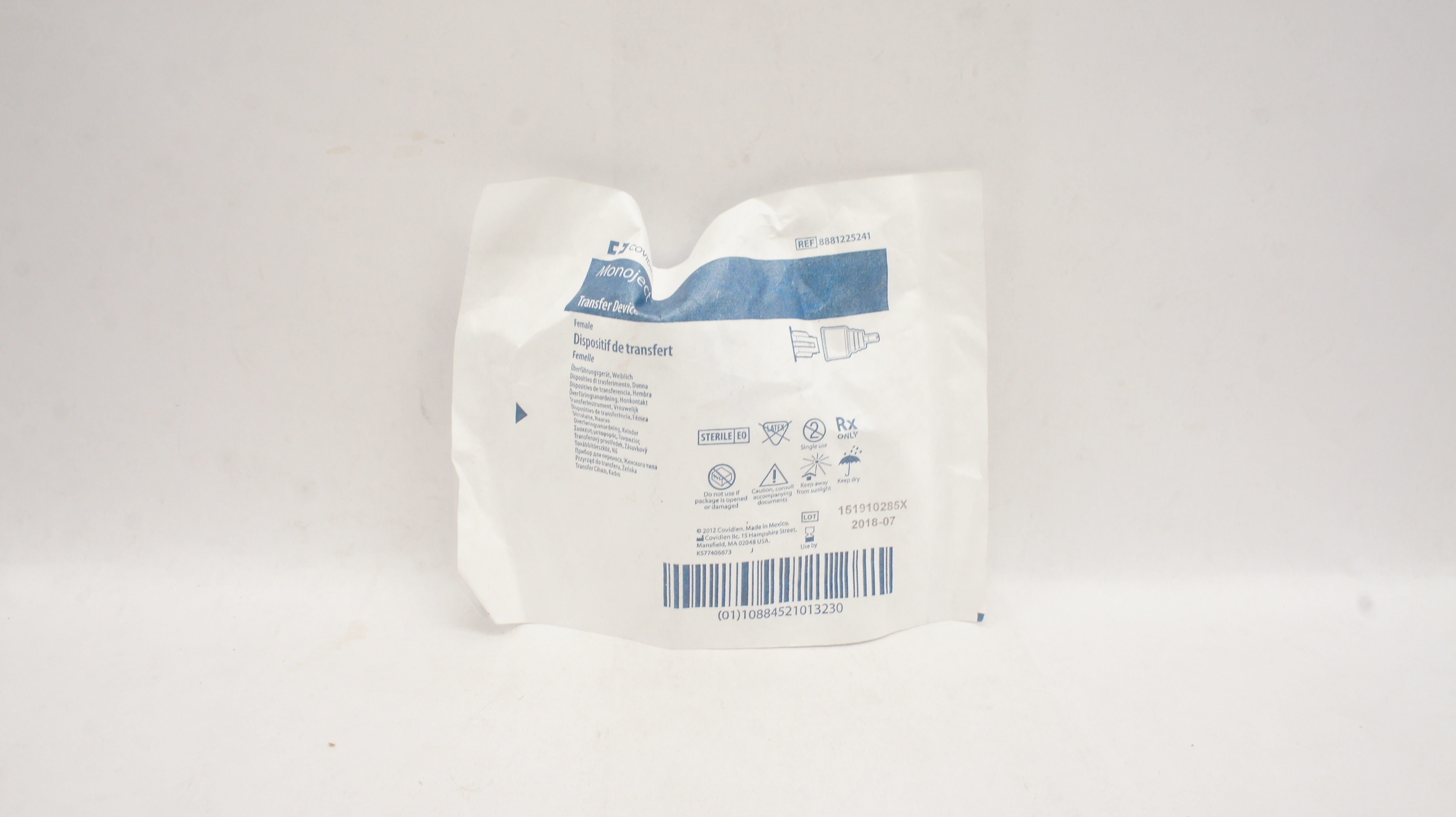 Covidien 8881225241 Monoject Transfer Device Female (x)