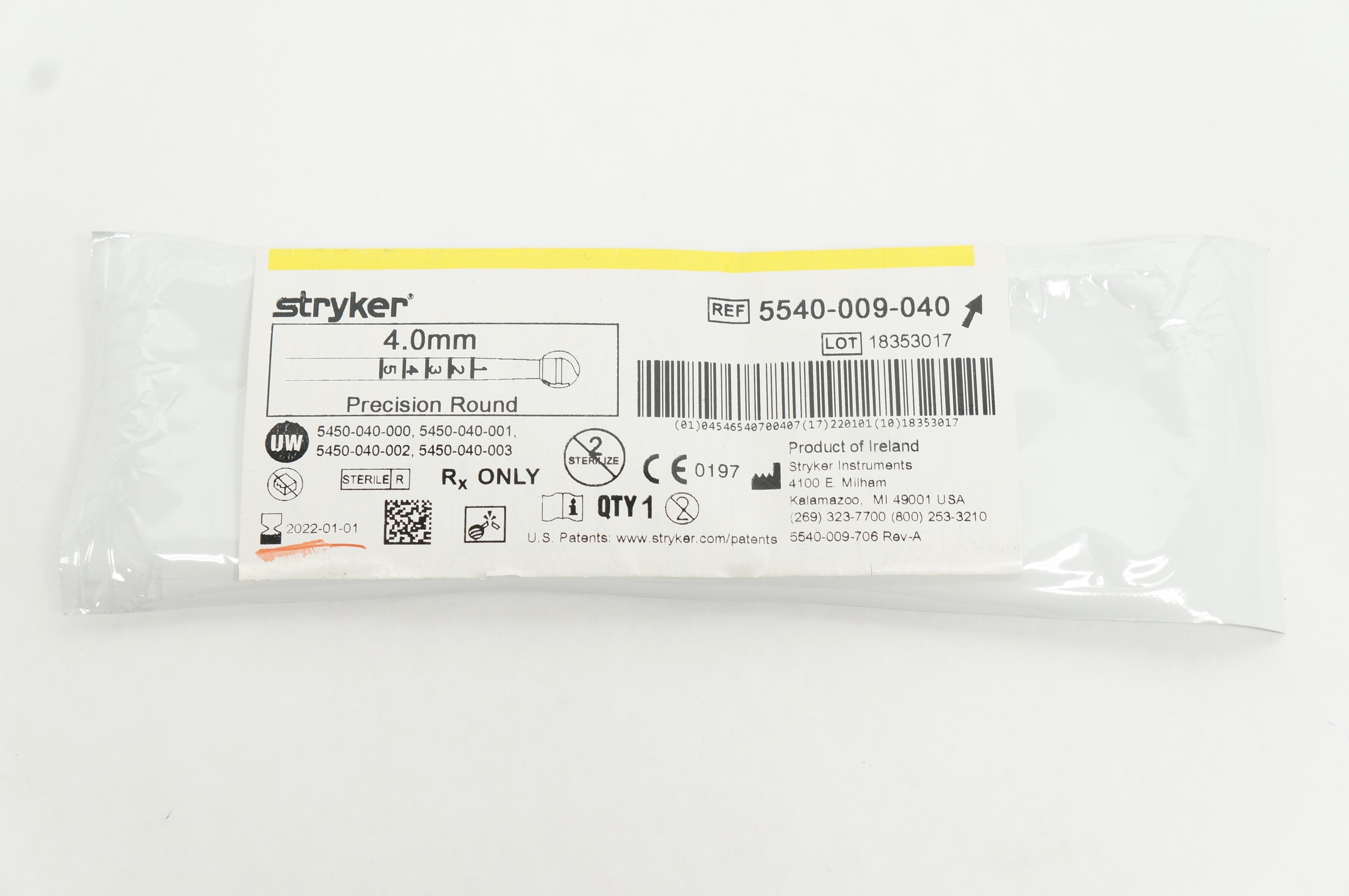 Stryker 5540-009-040 Precision Round 4.0mm (x)
