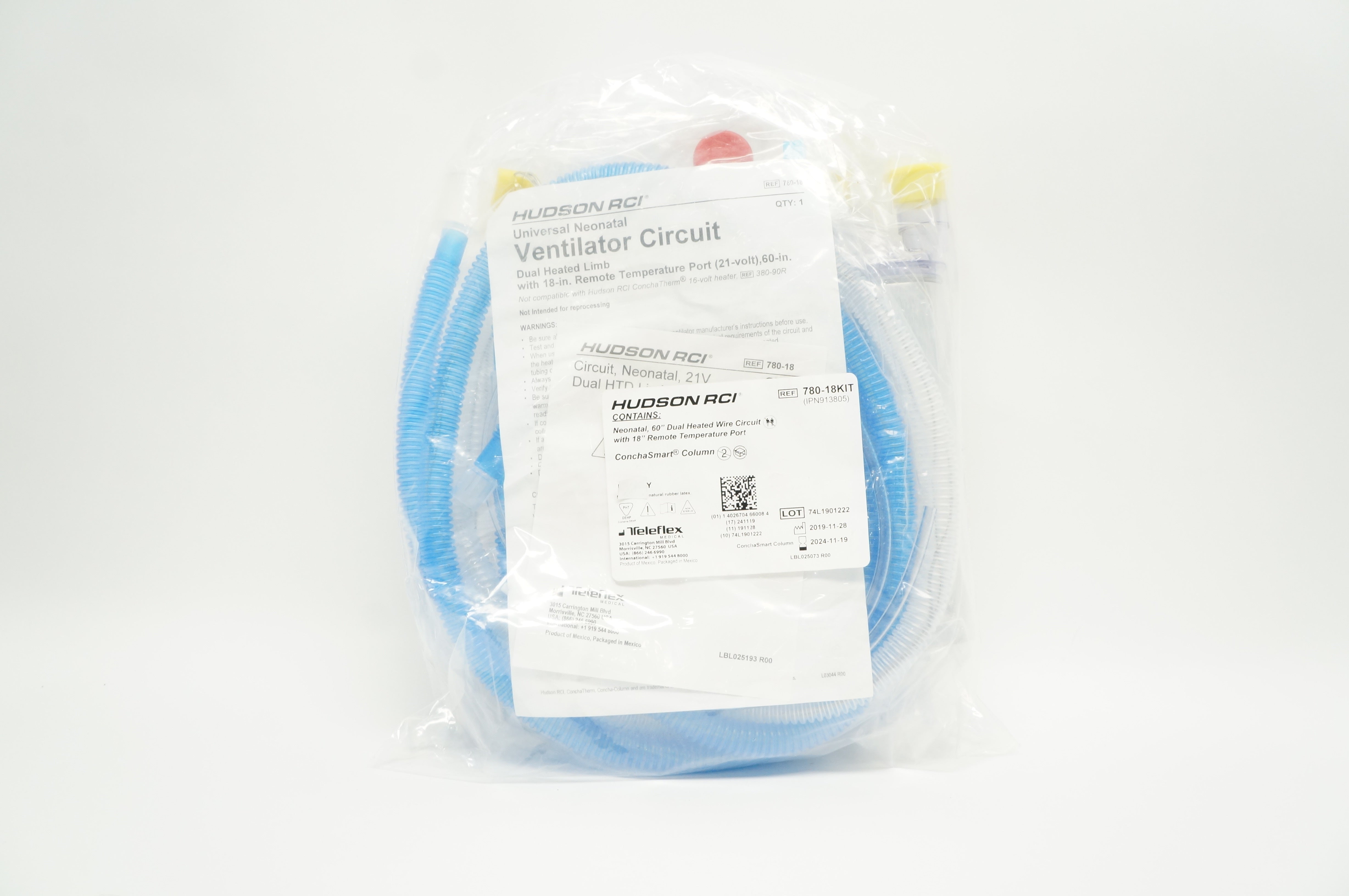 Teleflex 780-18KIT Hudson RCI Neonatal, Dual Heated Wire Circuit 60inch