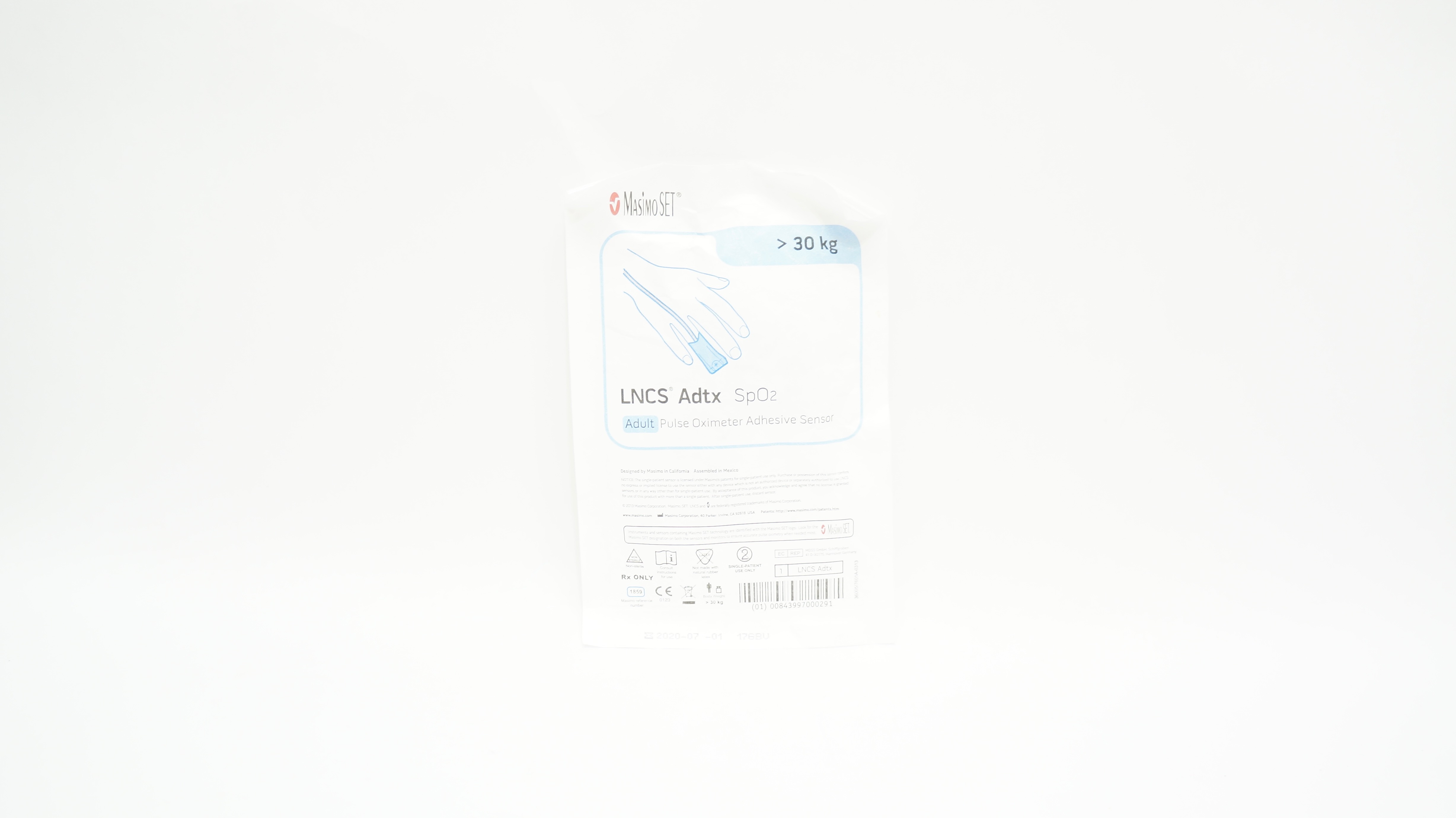 MasimoSet 1859 Neo SpO2 Neonatal/Adult Pulse Oximeter Adhesive Sensor >30kg (x)