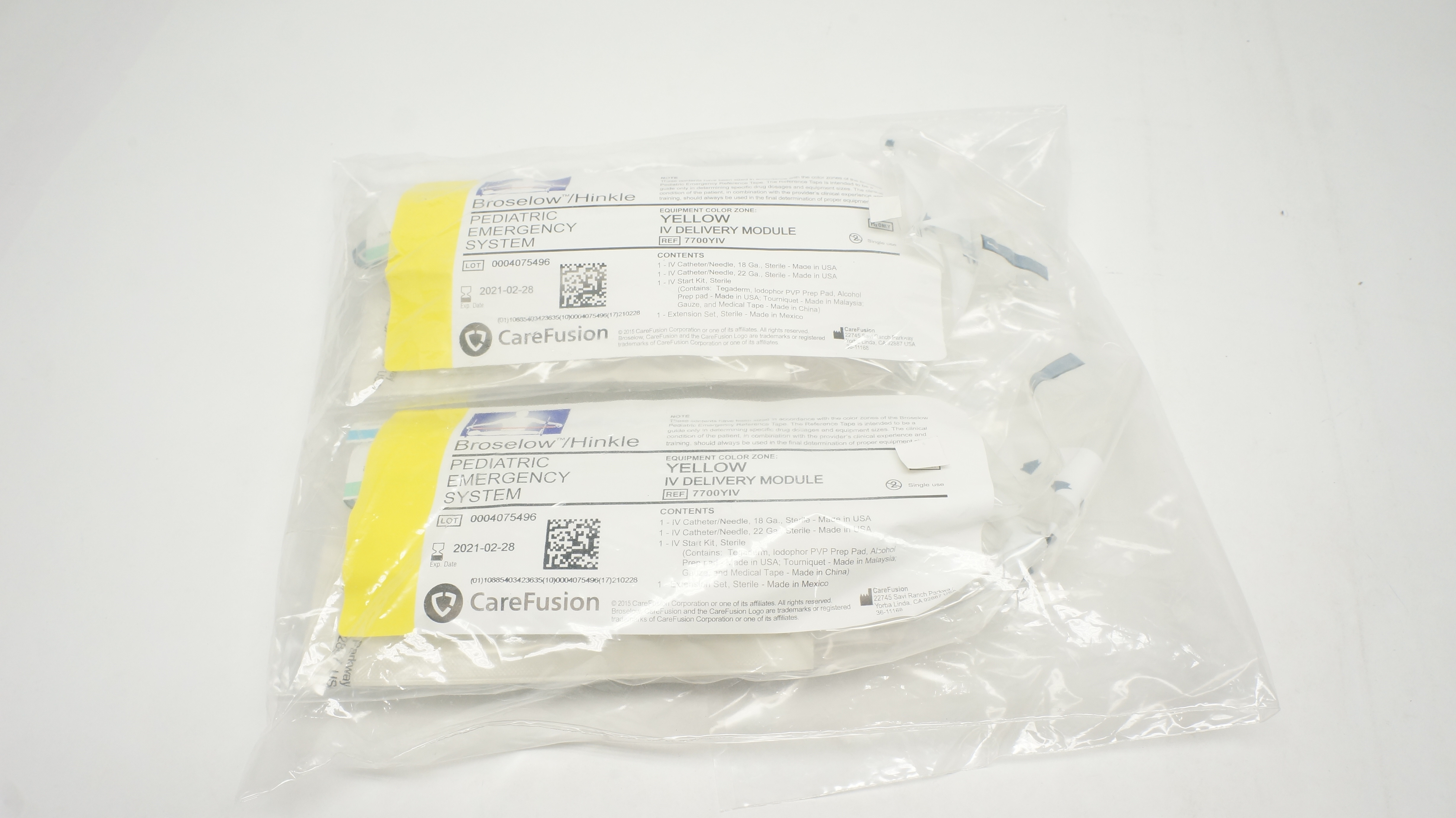 CareFusion 7700YIV Broselow/Hinkle Pediatric Emergency System (x) - Pack of 2