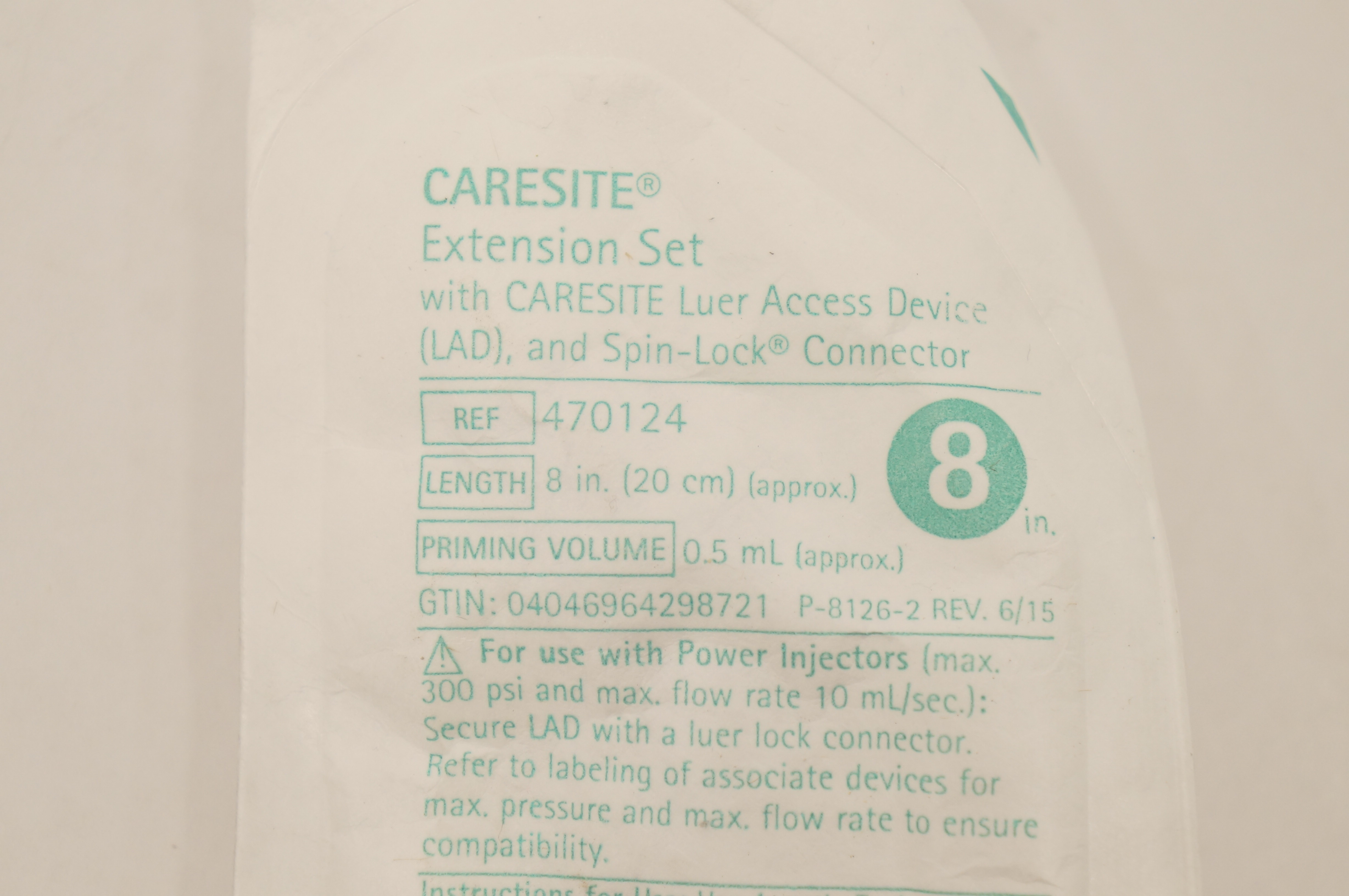 Braun 470124 Caresite Extension Set w/Access Device & Connector 8inch x 0.5ml(x)