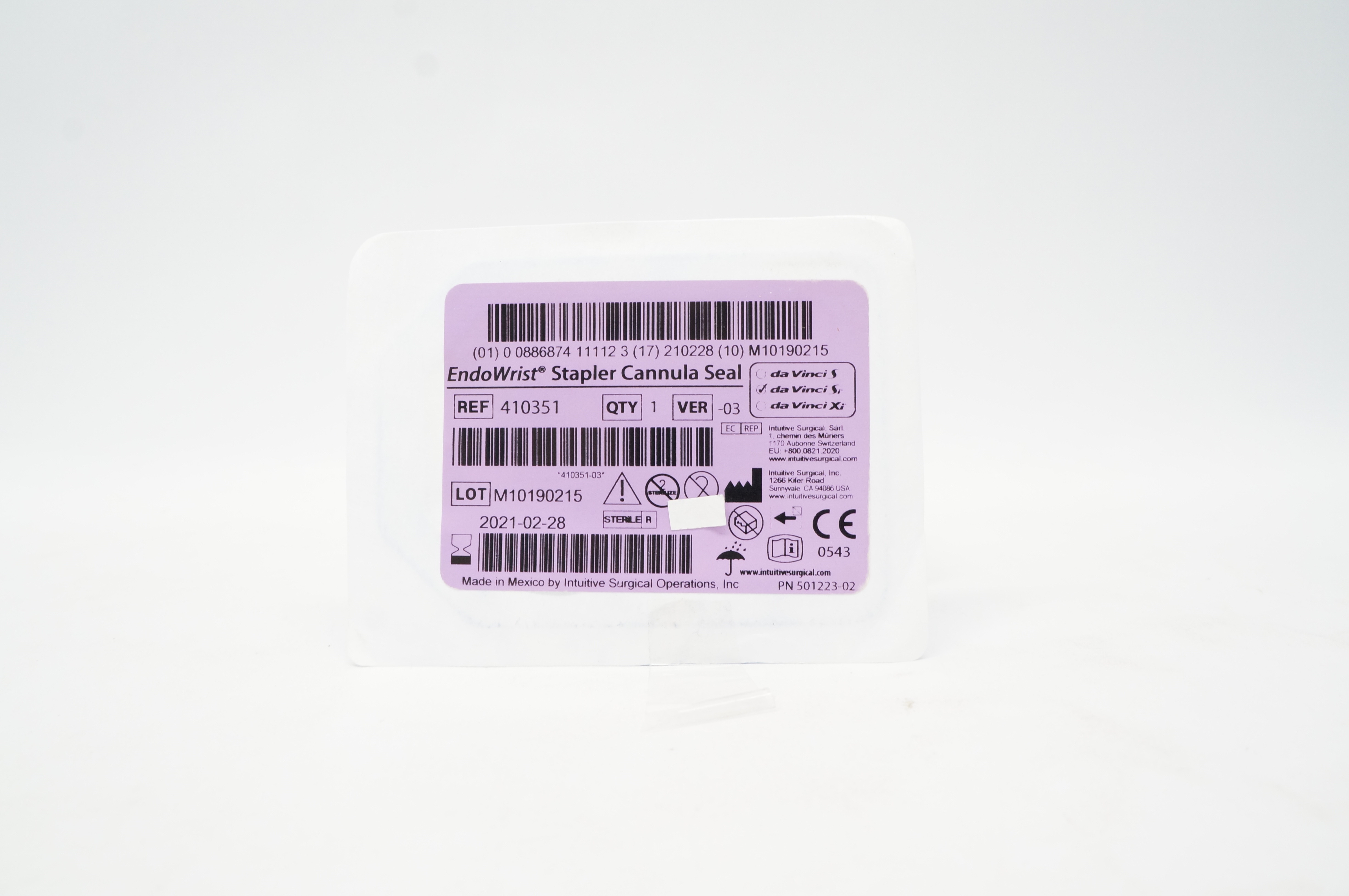 Intuitive 410351 Da Vinci Si EndoWrist Stapler Cannula Seal (x)