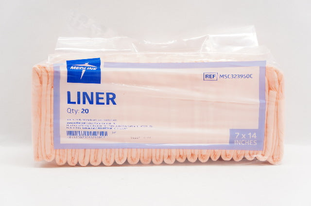 Medline MSC323950C Protection Plus Liner 7inch x 14inch - Pack of 20