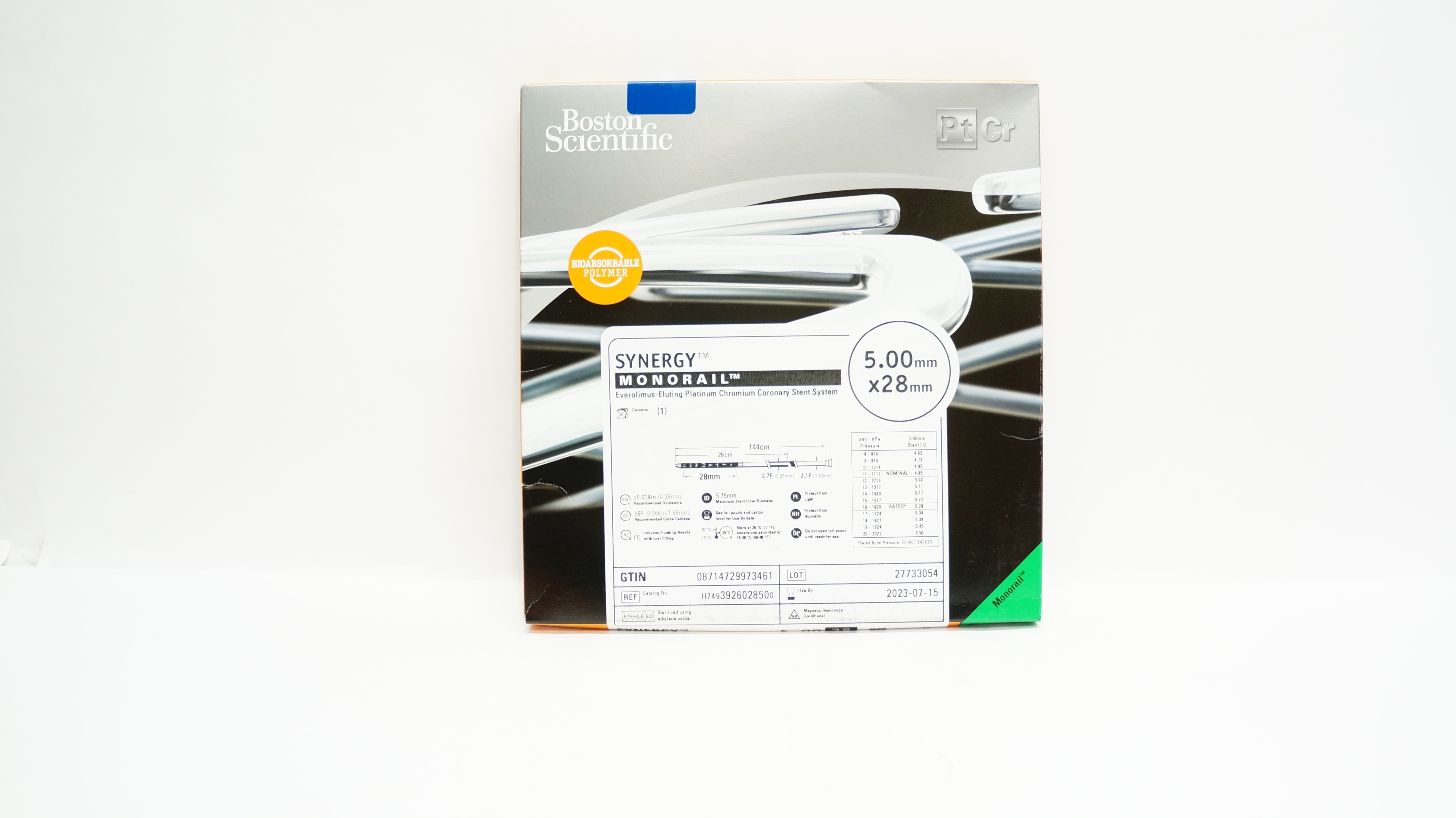 Boston Scientific 392602850 Synergy Coronary Stnt. System 5.00mm x 28mm (x)