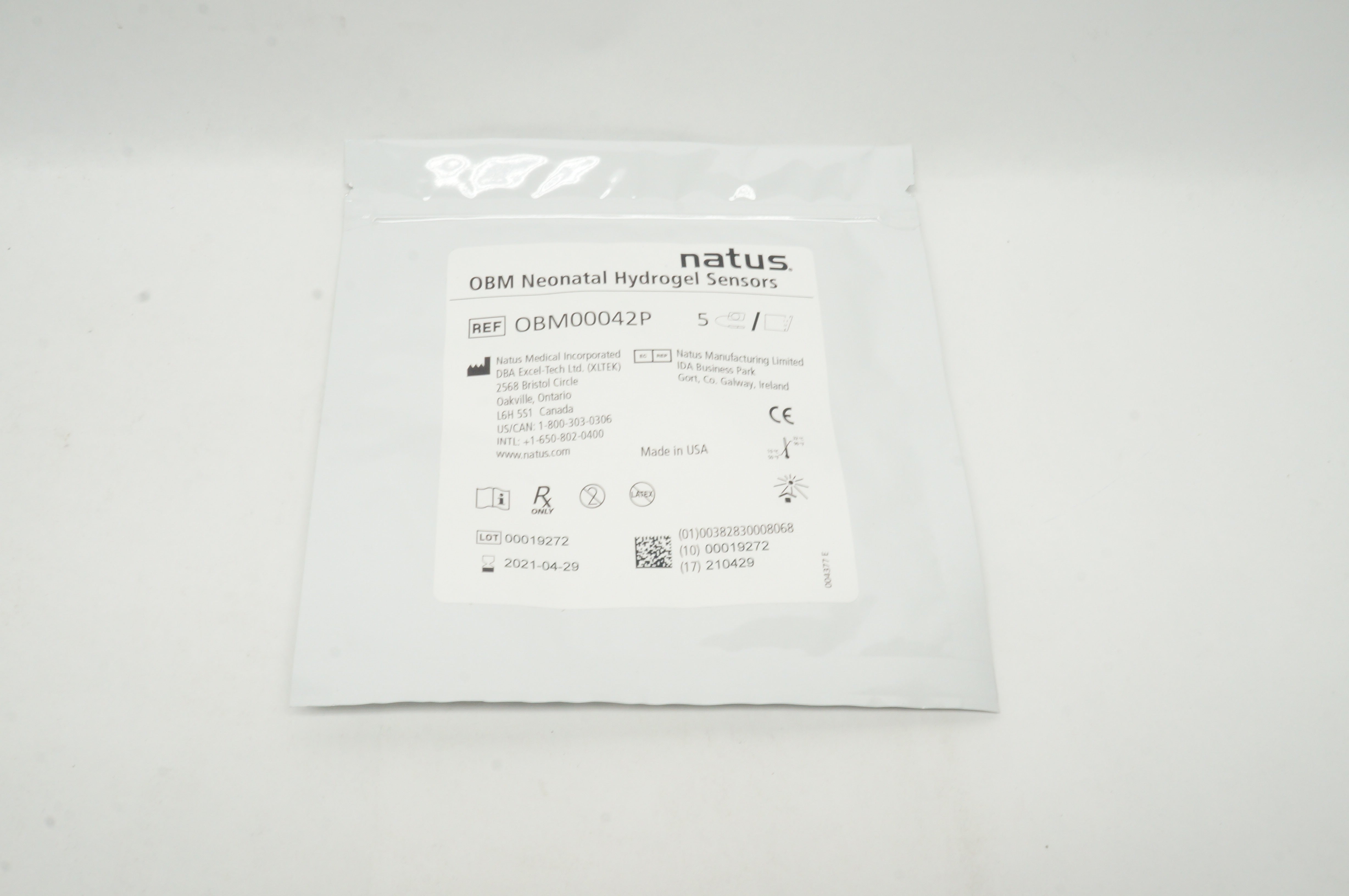 Natus OBM00042P OBM Neonatal Hydrogel Sensors - Pack of 5 (x)