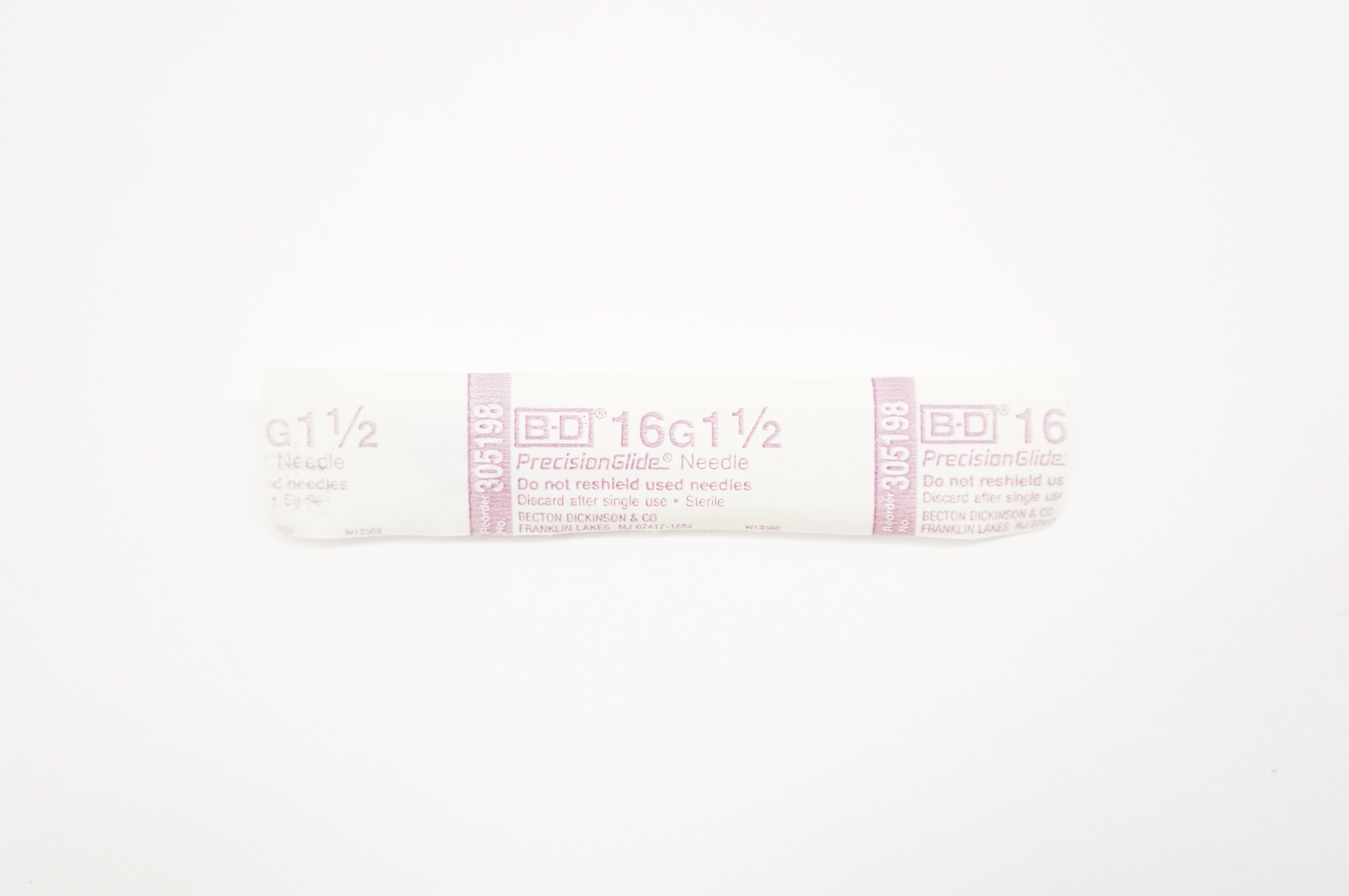 BD 305198 PrecisionGlide Ndle 16G x 1-1/2 (x)