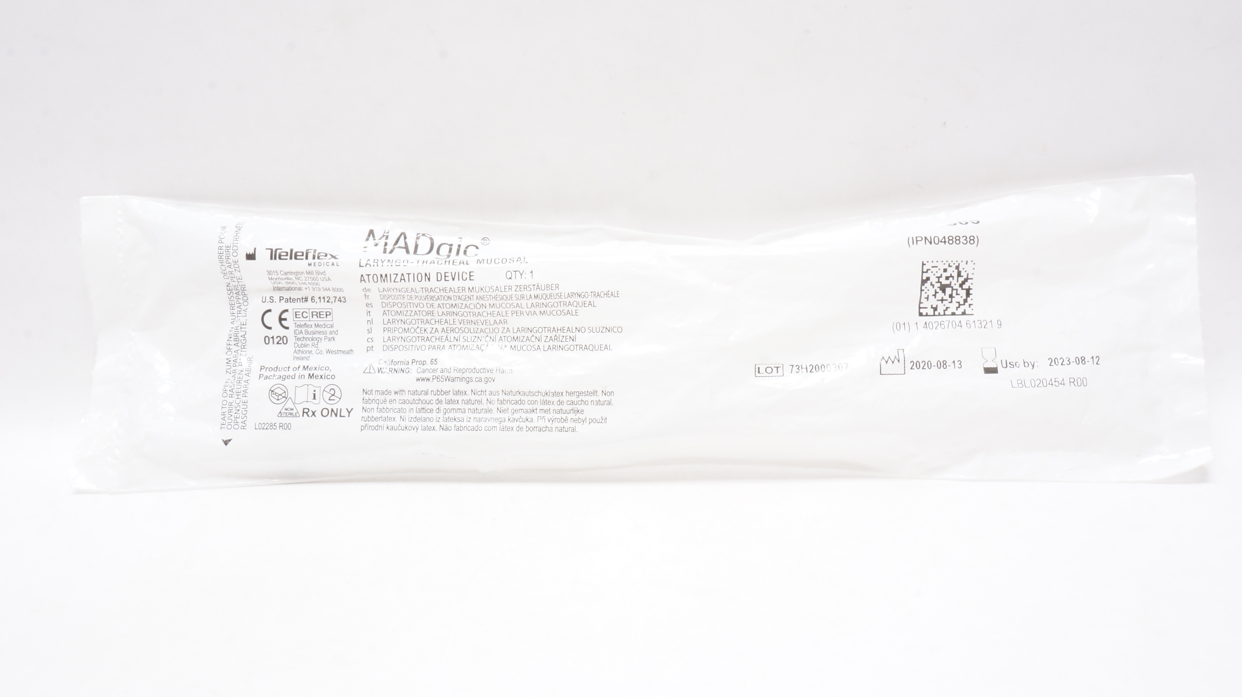 Teleflex MAD600 MADgic Laryngo-Tracheal Mucosal Atomization Device