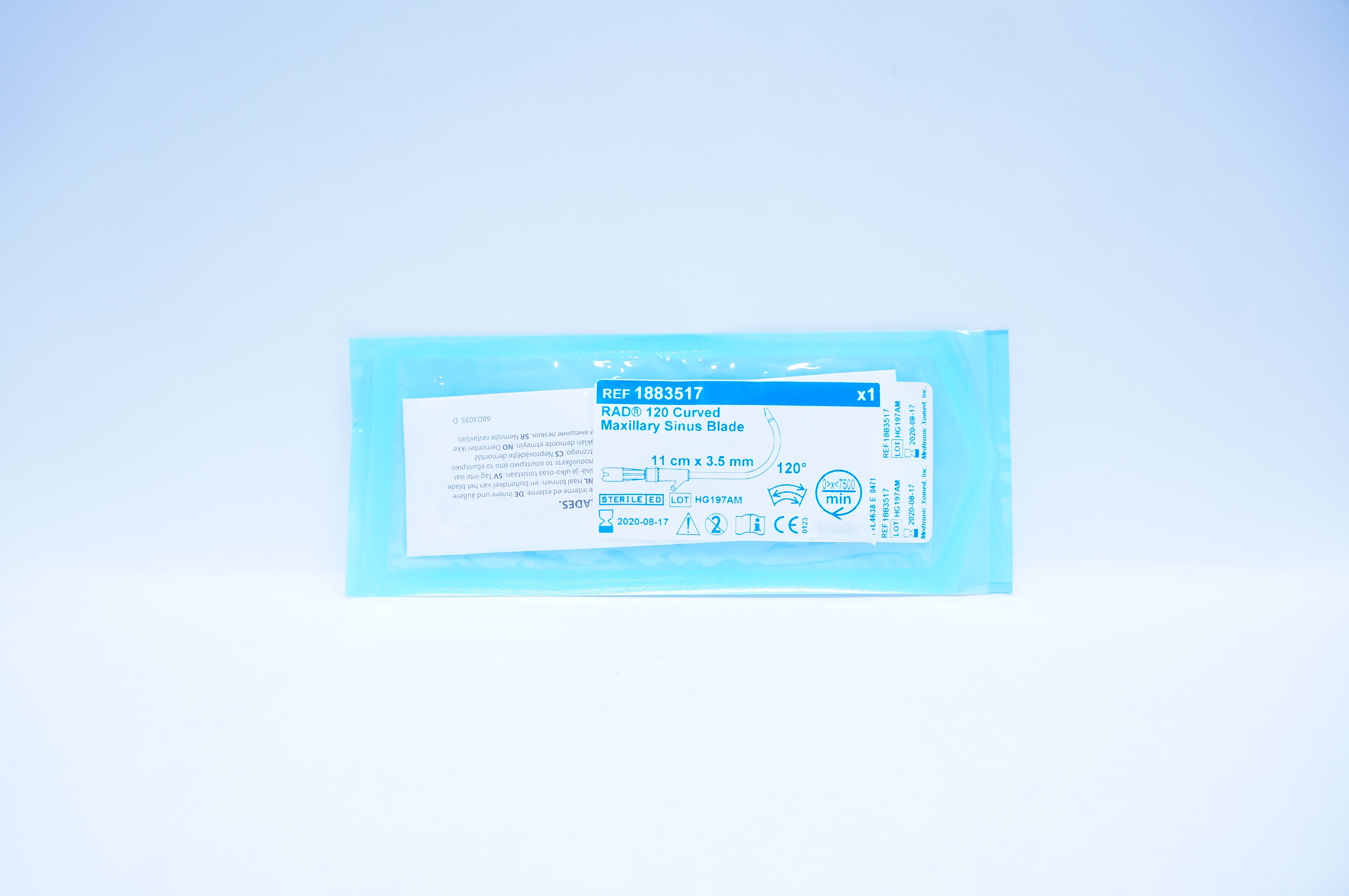 Medtronic 1883517 RAD 120 Curved Maxillary Sinus Blade 11cm x 3.5mm (x)