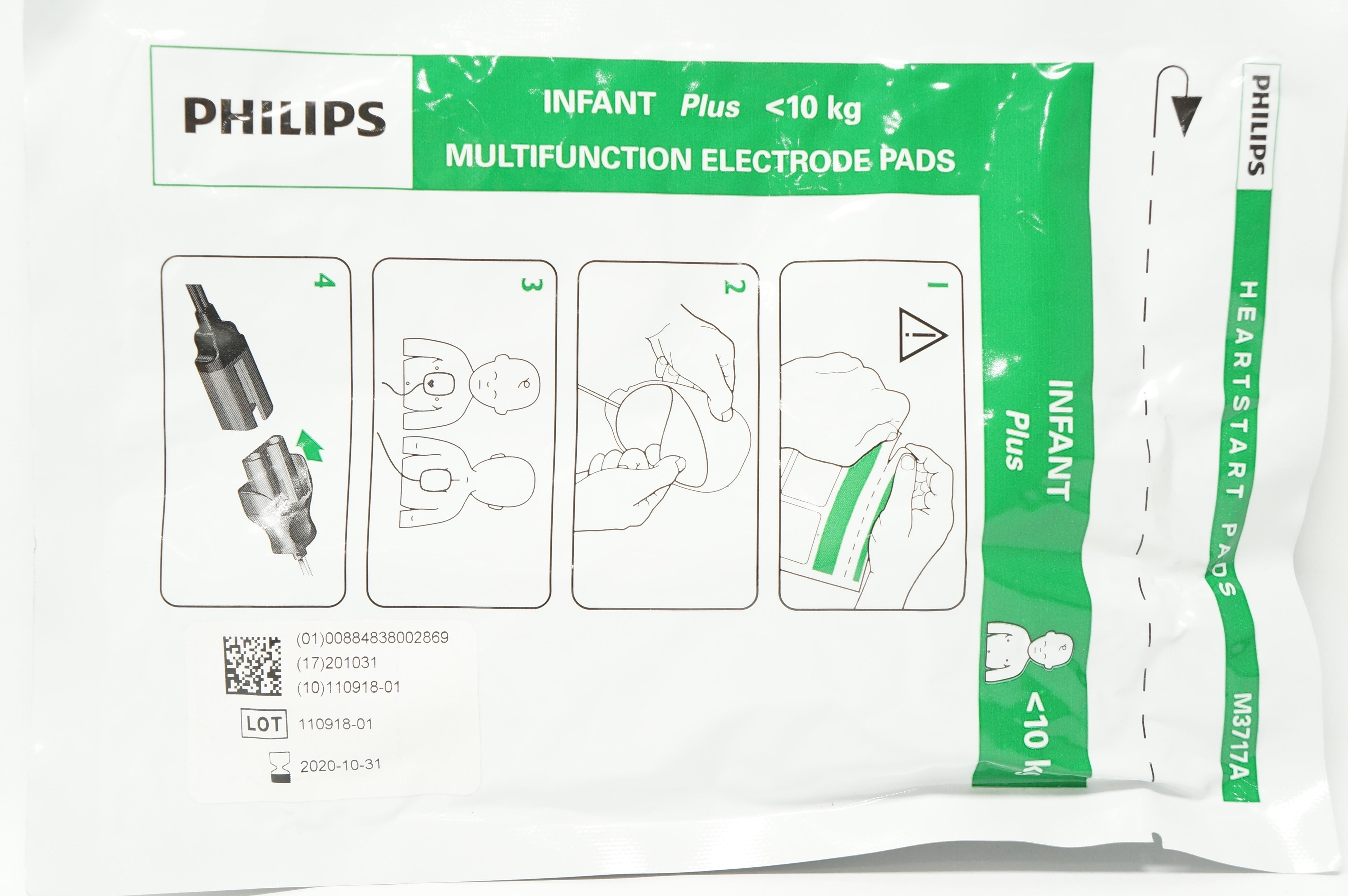 Philips M3717A Heartstart Plus Multifunction Electrode Pads (<10kg)