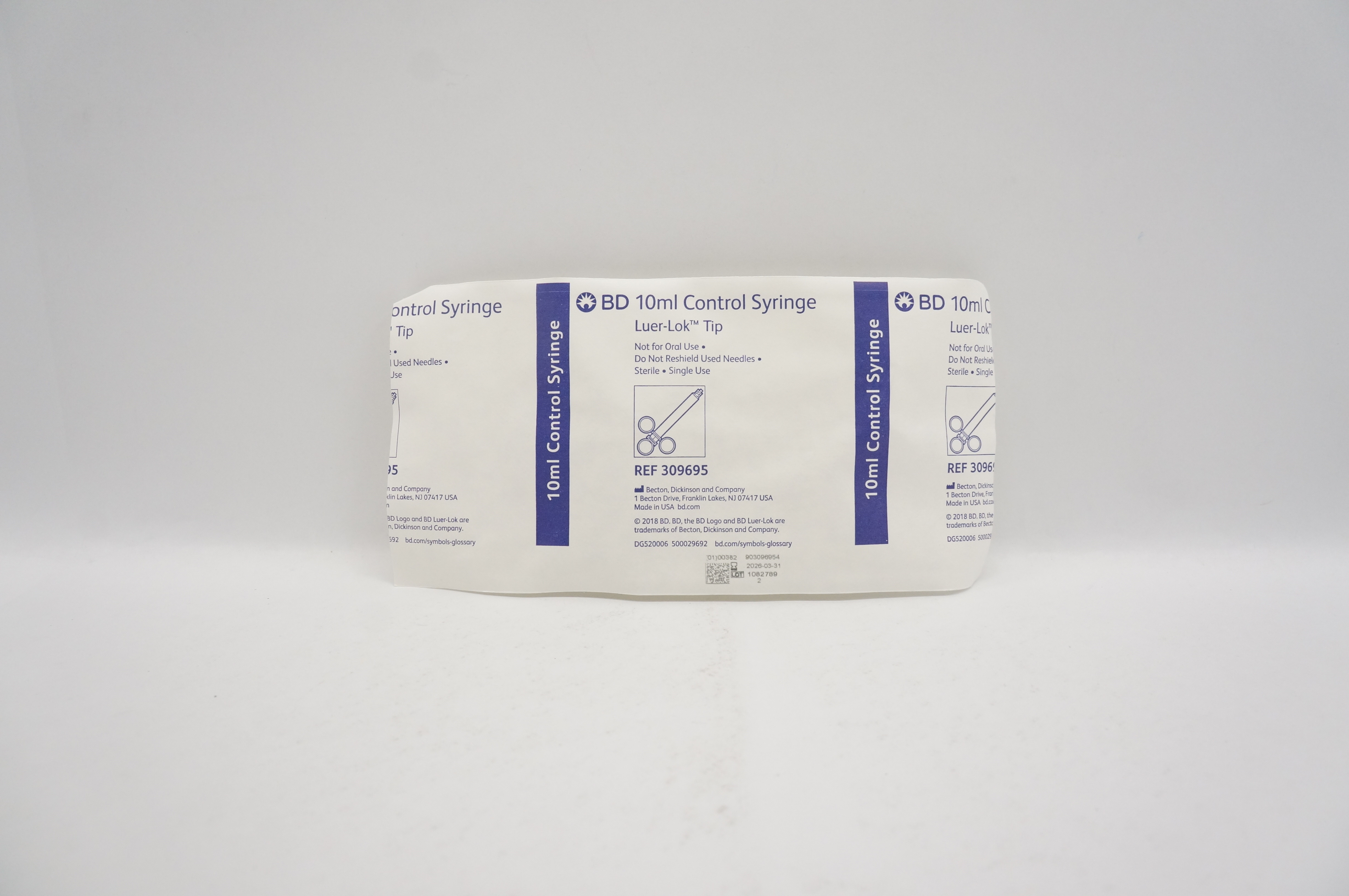 BD 309695 Luer-Lok Tip Control Syringe 10ml