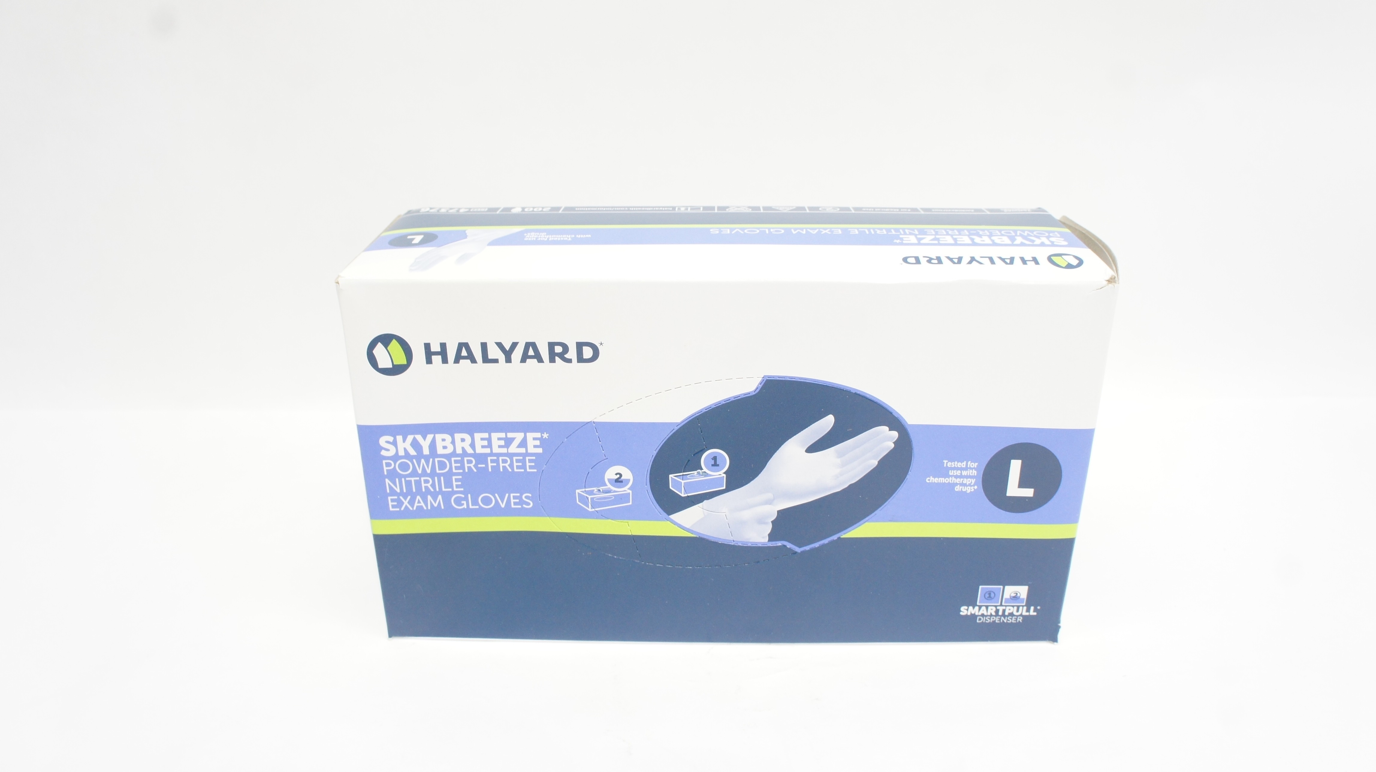 Halyard 47376 Skybreeze Powder-Free Nitrile Exam Gloves L (x) - Box of 200