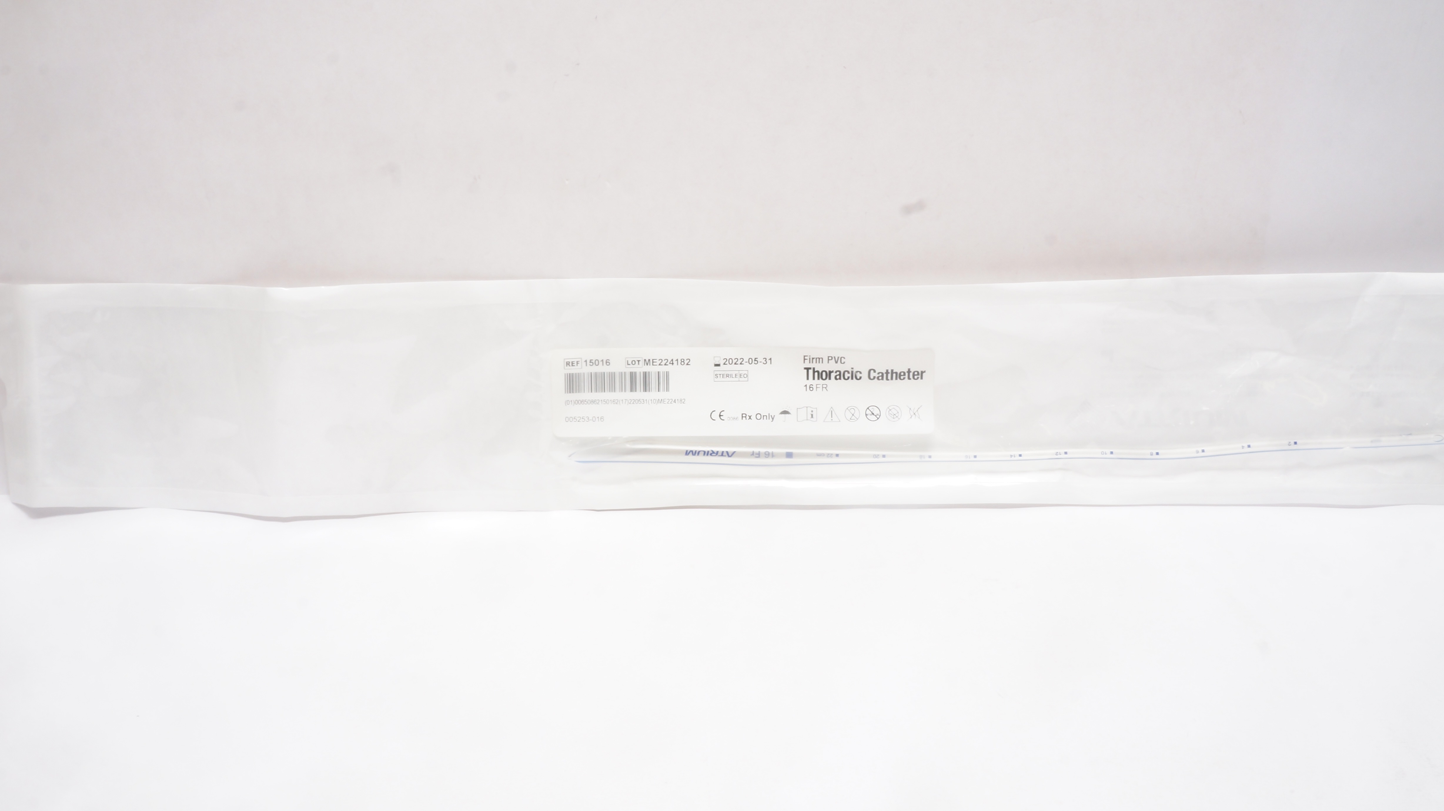 Atrium 15016 Firm PVC Thoracic Cath. 16 Fr. (x)