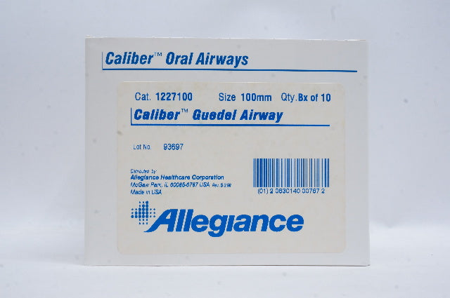 Allegiance 1227100 Caliber Oral Airways 100mm - Box of 10