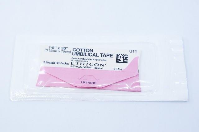 Ethicon U11 Cotton Umbilical Tape, 1/8inch x 30inch (x)