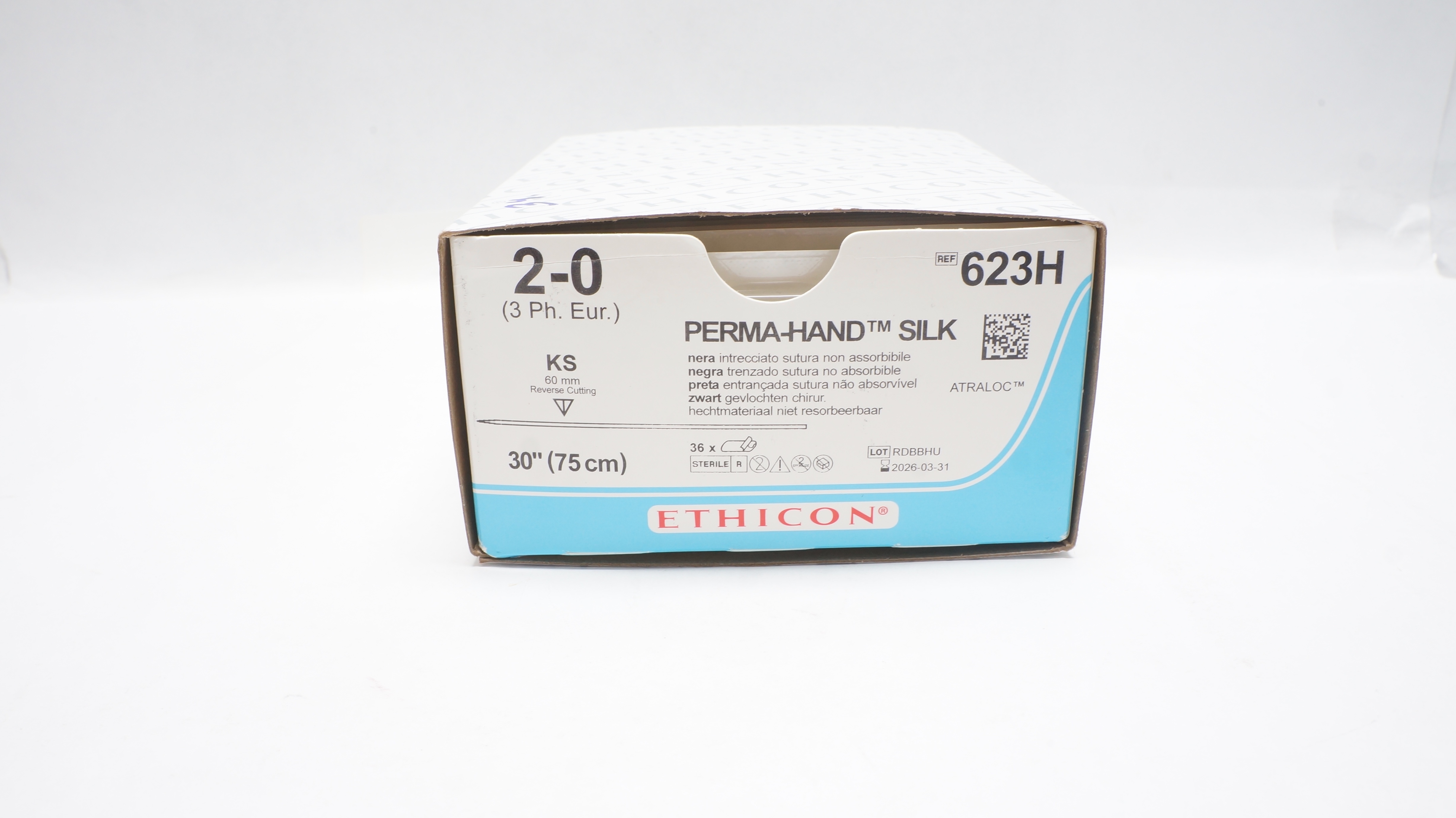 Ethicon 623H PERMA-HAND, KS 60mm Straight, 30 - Box of 34