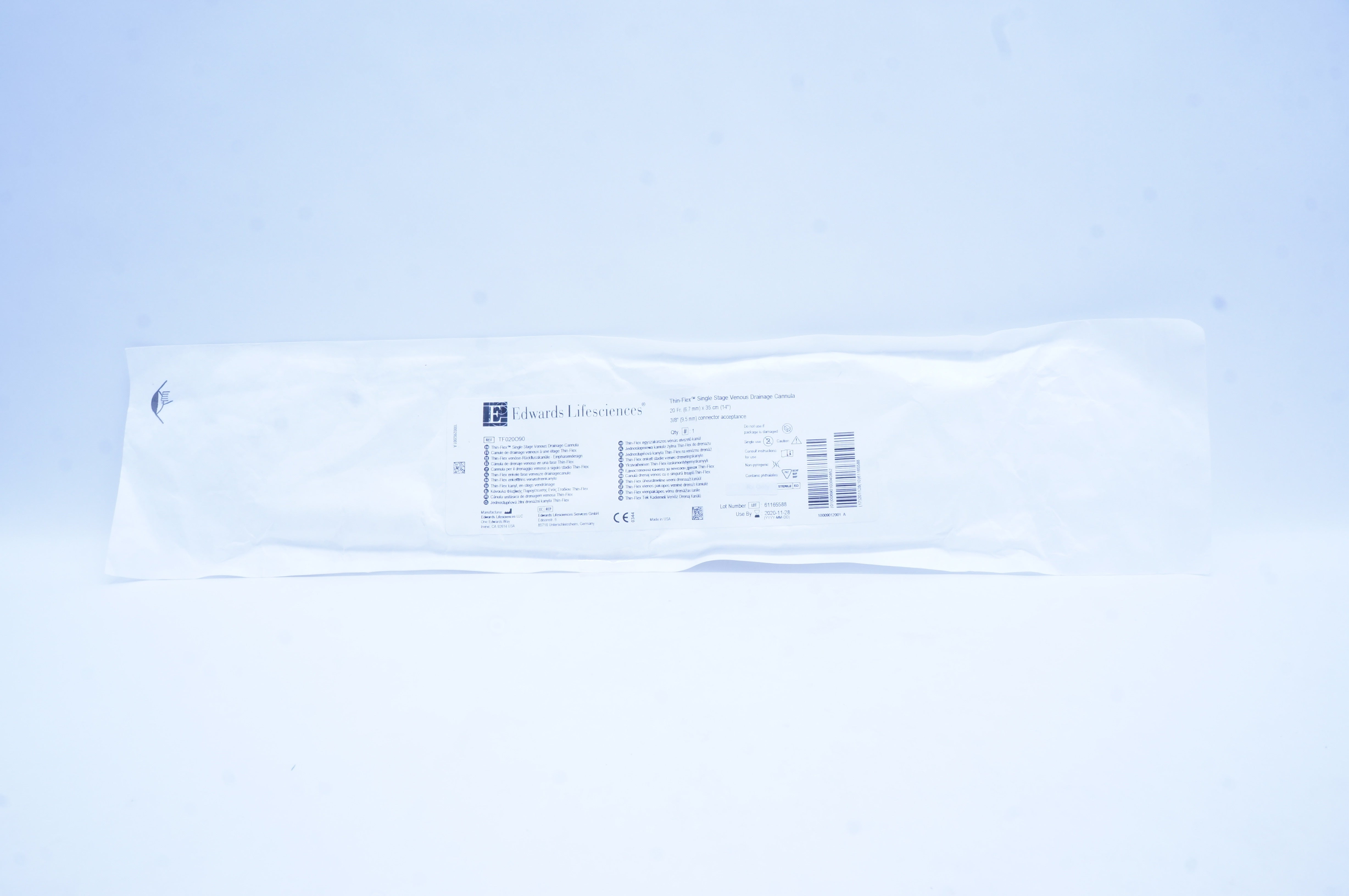 Edwards Lifesciences TF020O90 Thin-Flex Venous Drainage Cannula 20Fr x 35cm (x)