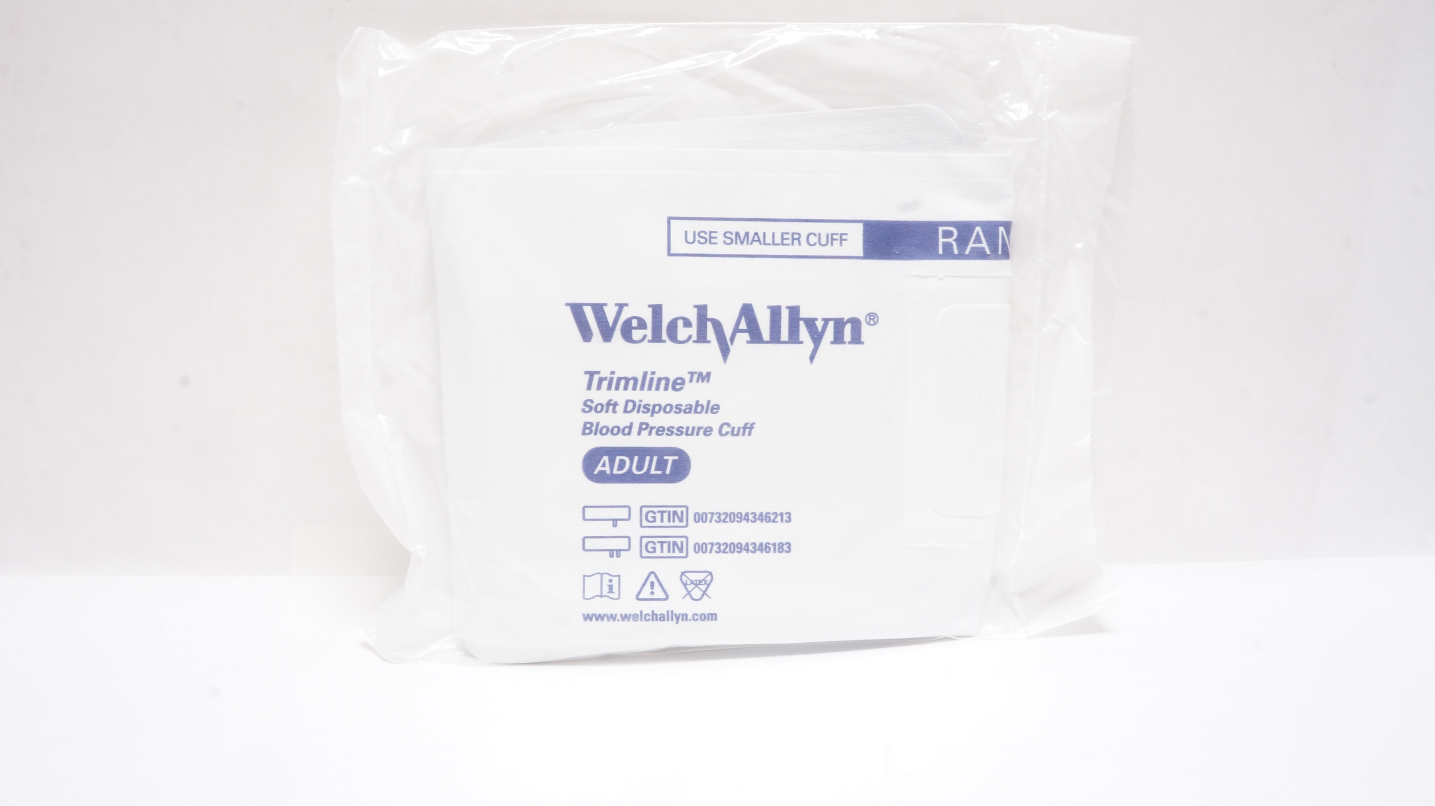 WelchAllyn 901044 TL-SOFT-11-2DB Cuff Soft Adult Disposable Blood Pressure Cuff